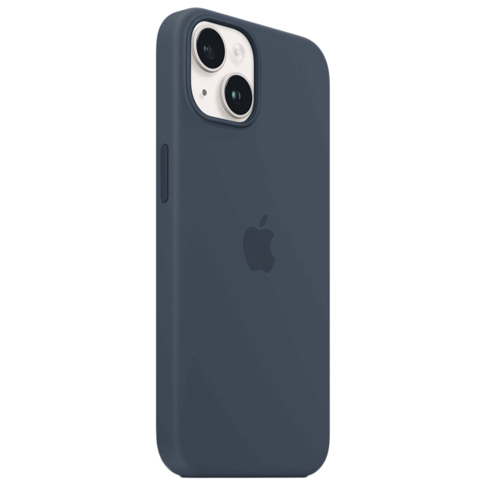 Apple Soft Silicone Back Cover for Apple iPhone 14 (MagSafe Charging Support, Storm Blue)_2