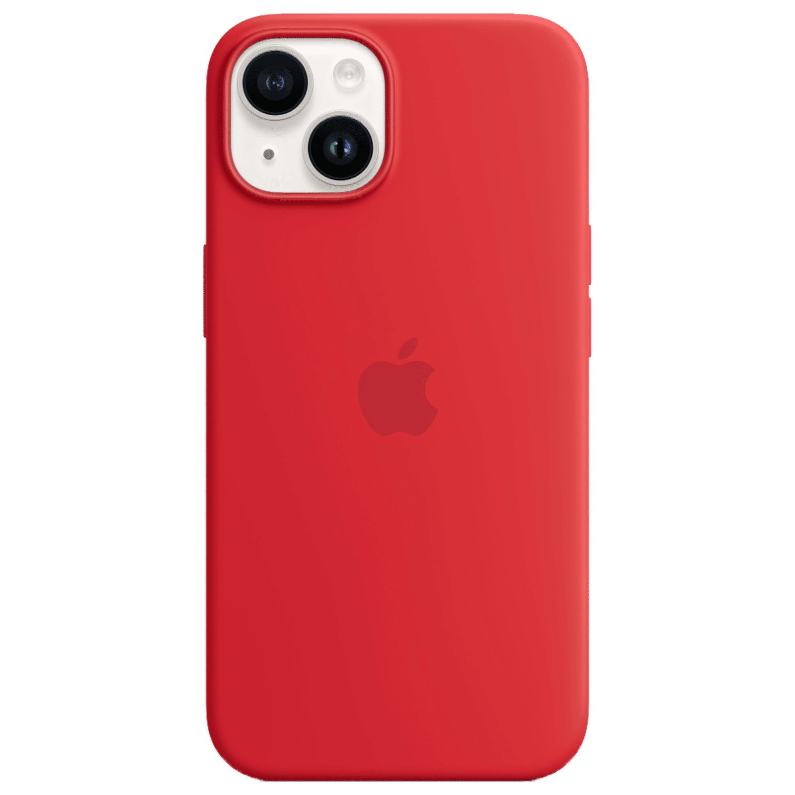 Apple Soft Silicone Back Cover for Apple iPhone 14 (MagSafe Charging Support, Red)_1