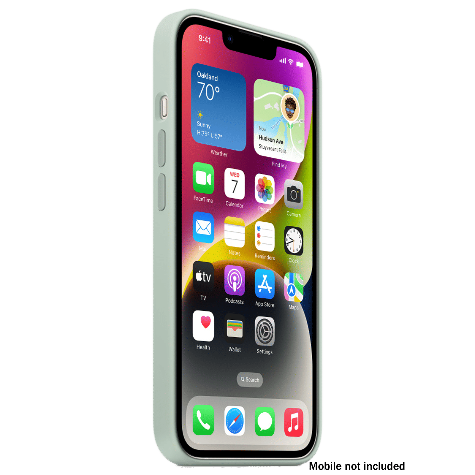 Apple Soft Silicone Back Cover for Apple iPhone 14 (MagSafe Charging Support, Succulent)_3