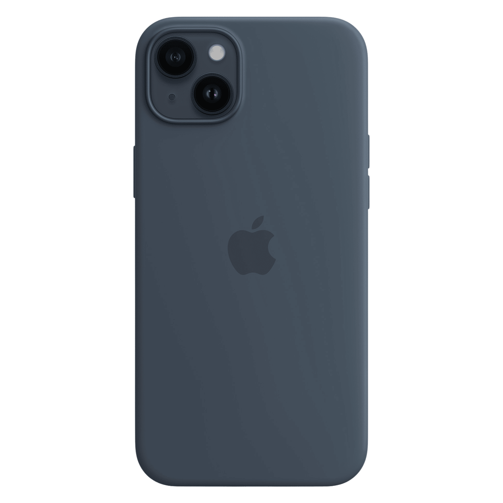 Apple Soft Silicone Back Cover for Apple iPhone 14 Plus (MagSafe Charging Support, Storm Blue)_3