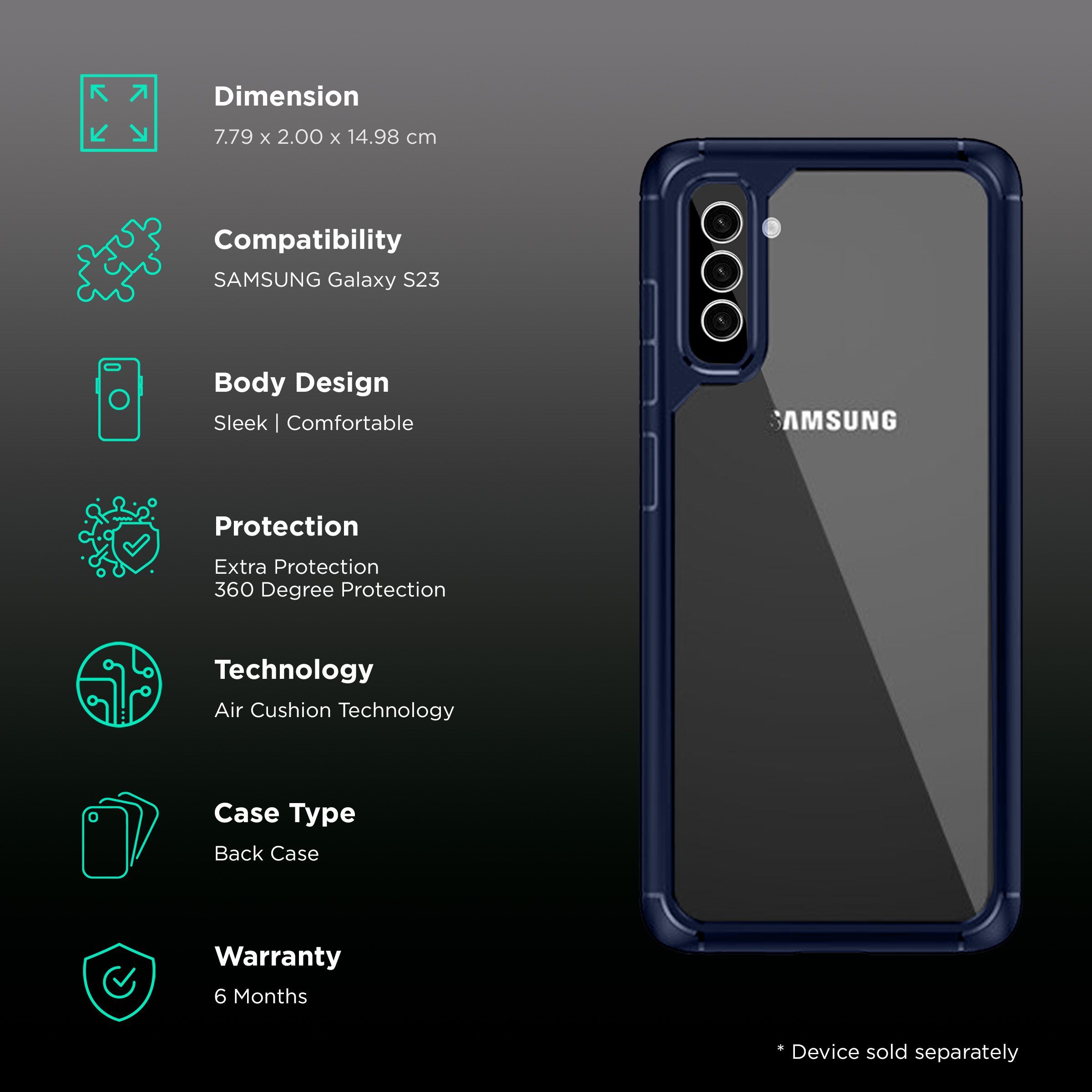 in base Geo Armor Back Case For Galaxy S23 (Air Cushion Technology, Dark Blue)_2