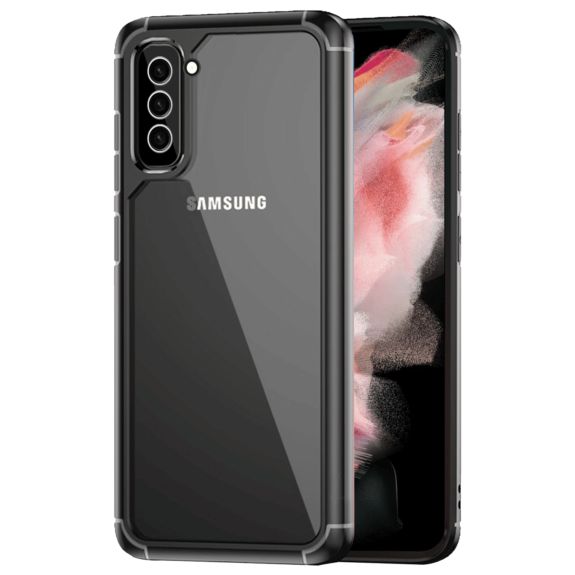 Inbase Geo Armor Back Cover for SAMSUNG Galaxy S23+ (Air Cushion Technology, Black)_1