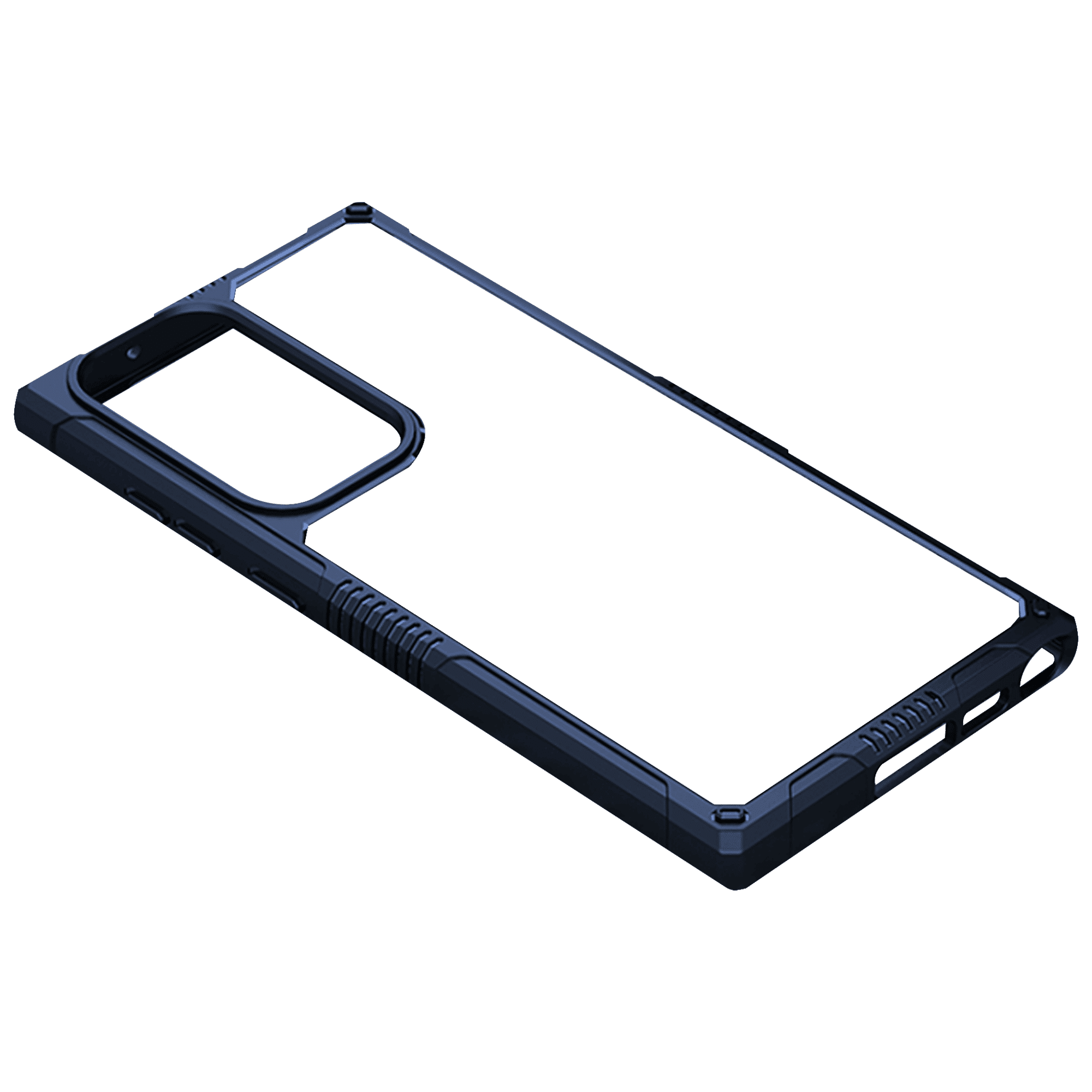 Inbase Geo Armor Back Cover for SAMSUNG Galaxy S23 Ultra (Dual-Layer Design, Dark Blue)_3