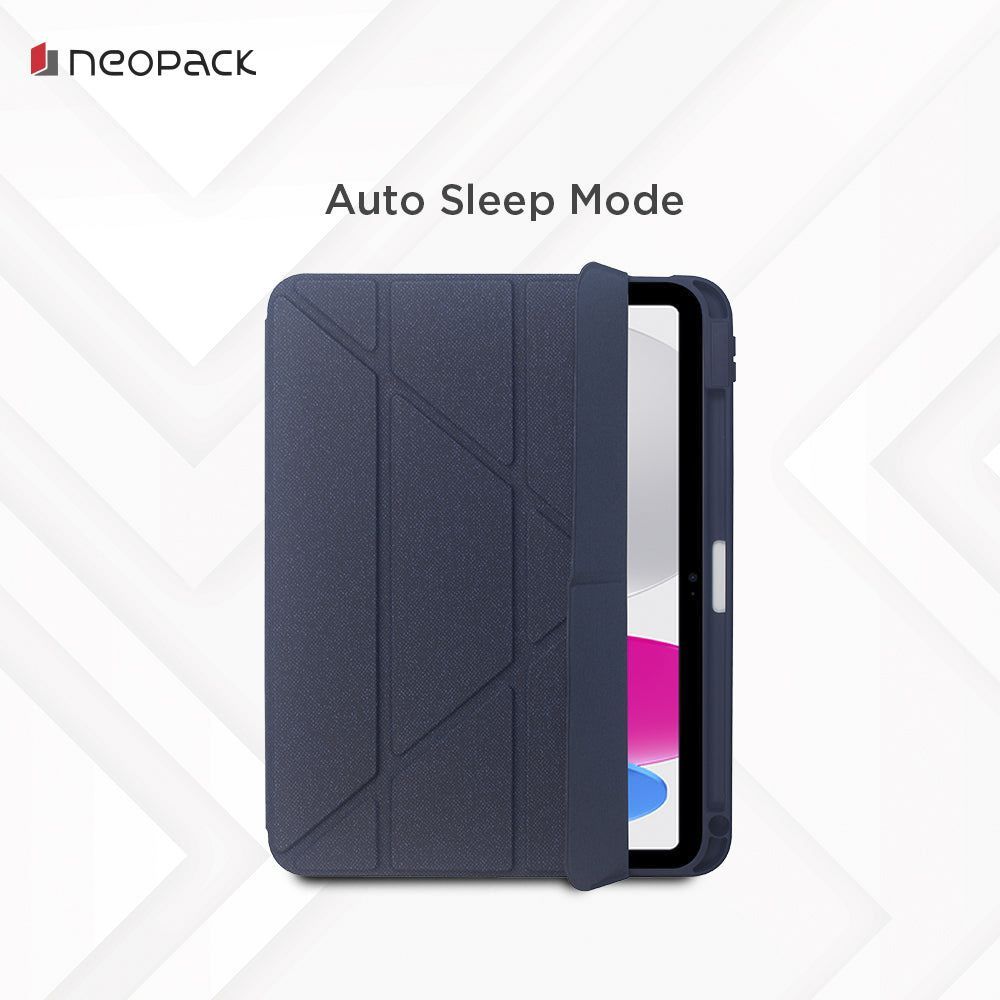 neopack Alpha Flip Case for Apple iPad 10.2 Inch with Pencil Holder (All Gen) (Auto Stand-by Mode, Blue)_3