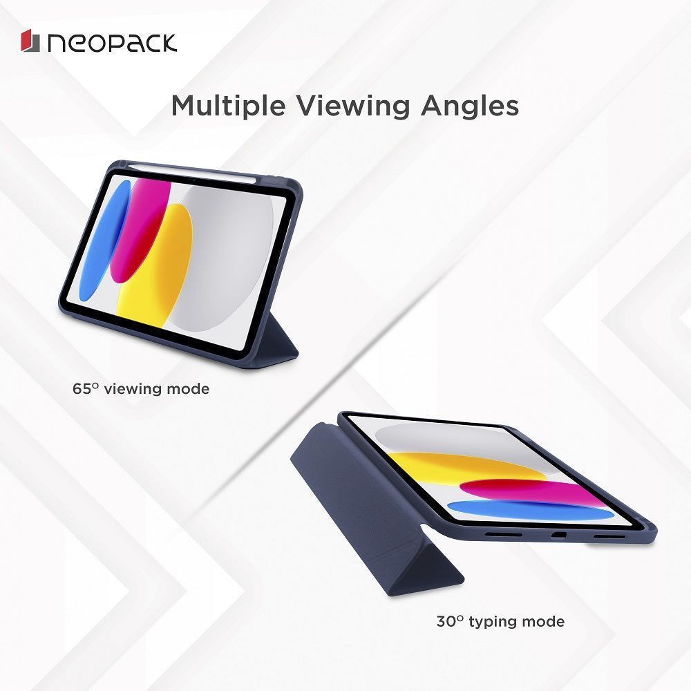 neopack Alpha Flip Case for Apple iPad 10.2 Inch with Pencil Holder (All Gen) (Auto Stand-by Mode, Blue)_6