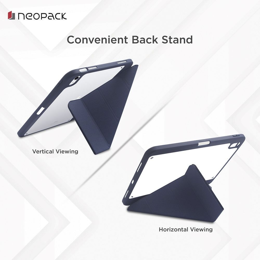 neopack Alpha Flip Case for Apple iPad 10.2 Inch with Pencil Holder (All Gen) (Auto Stand-by Mode, Blue)_7
