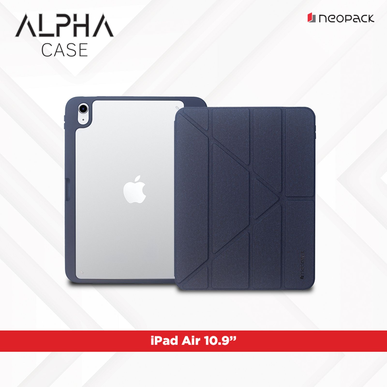 neopack Alpha Back Case for Apple iPad Air 10.9 Inch 4th and 5th Gen (Pencil Holder, Navy Blue)_3