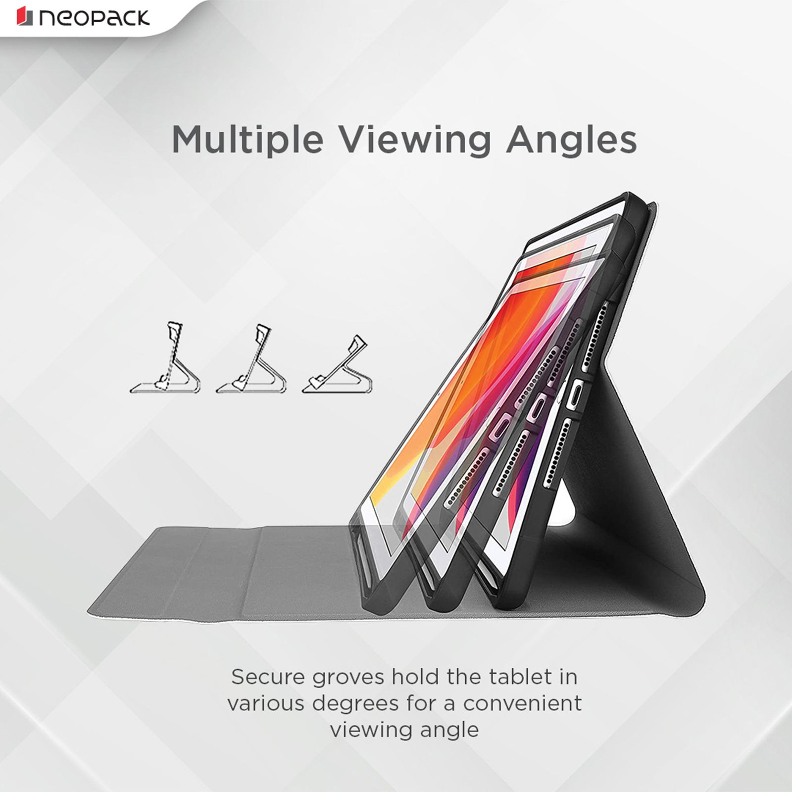 neopack Bluetooth Keyboard Case for Apple iPad 10.9 Inch (10th Gen) with Trackpad (Built-in Magnetic Kick-Stand, Black)_6