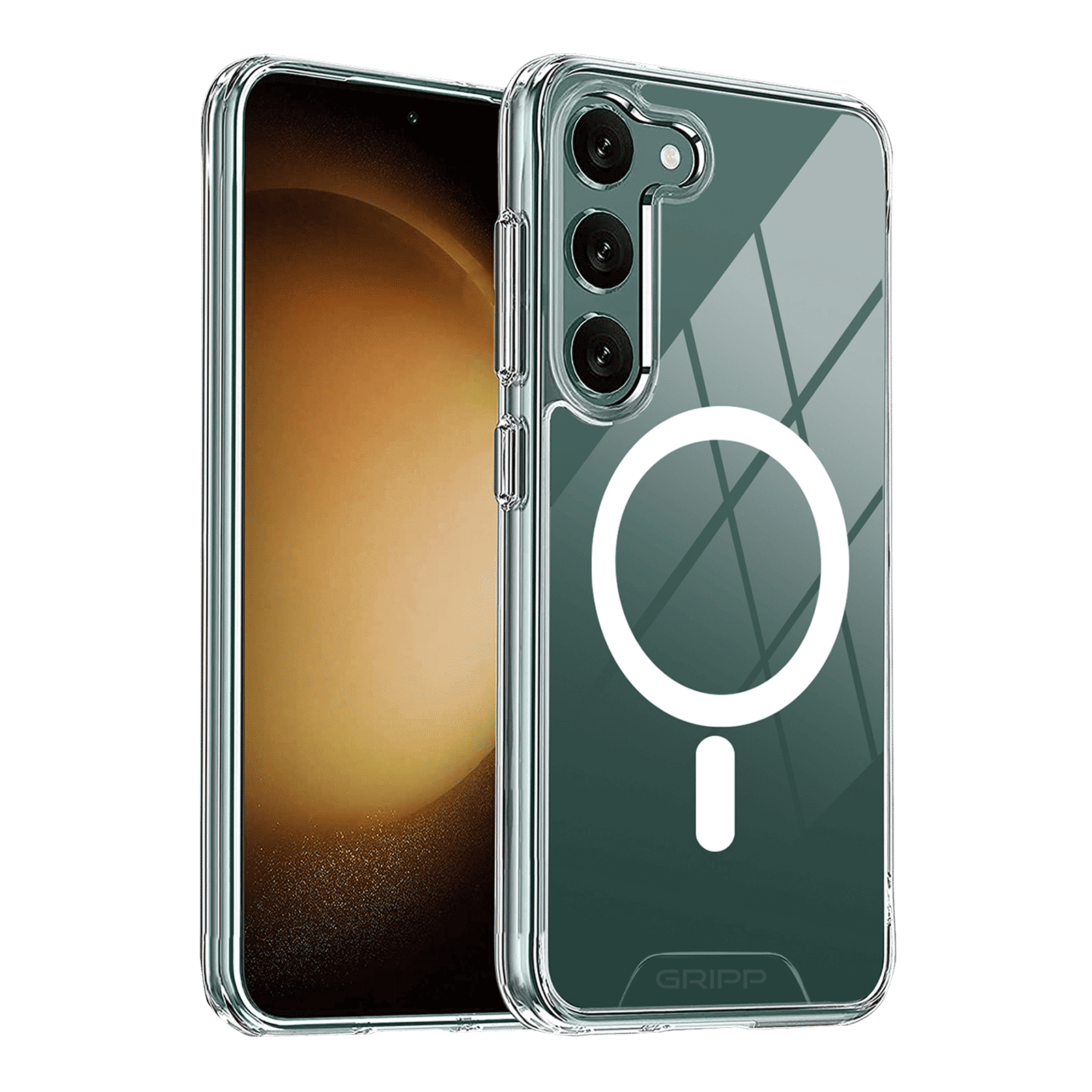 GRIPP Hard Silicon Back Case for Samsung Galaxy S23 Plus (Magsafe, Clear)_1