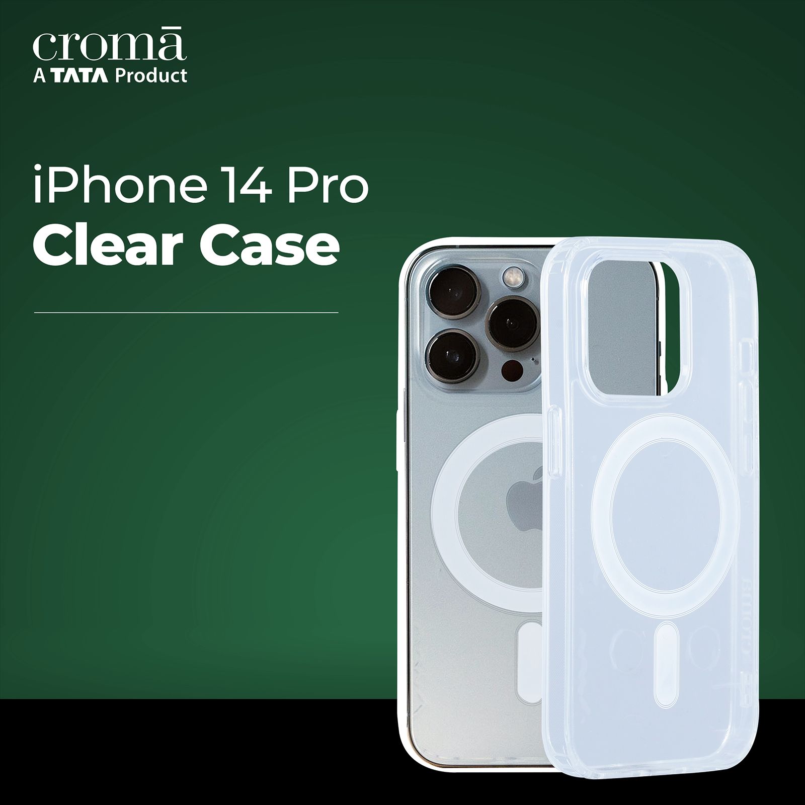 Croma TPU Back Case for Apple iPhone 14 Pro (Apple Compatible, Transparent)_7