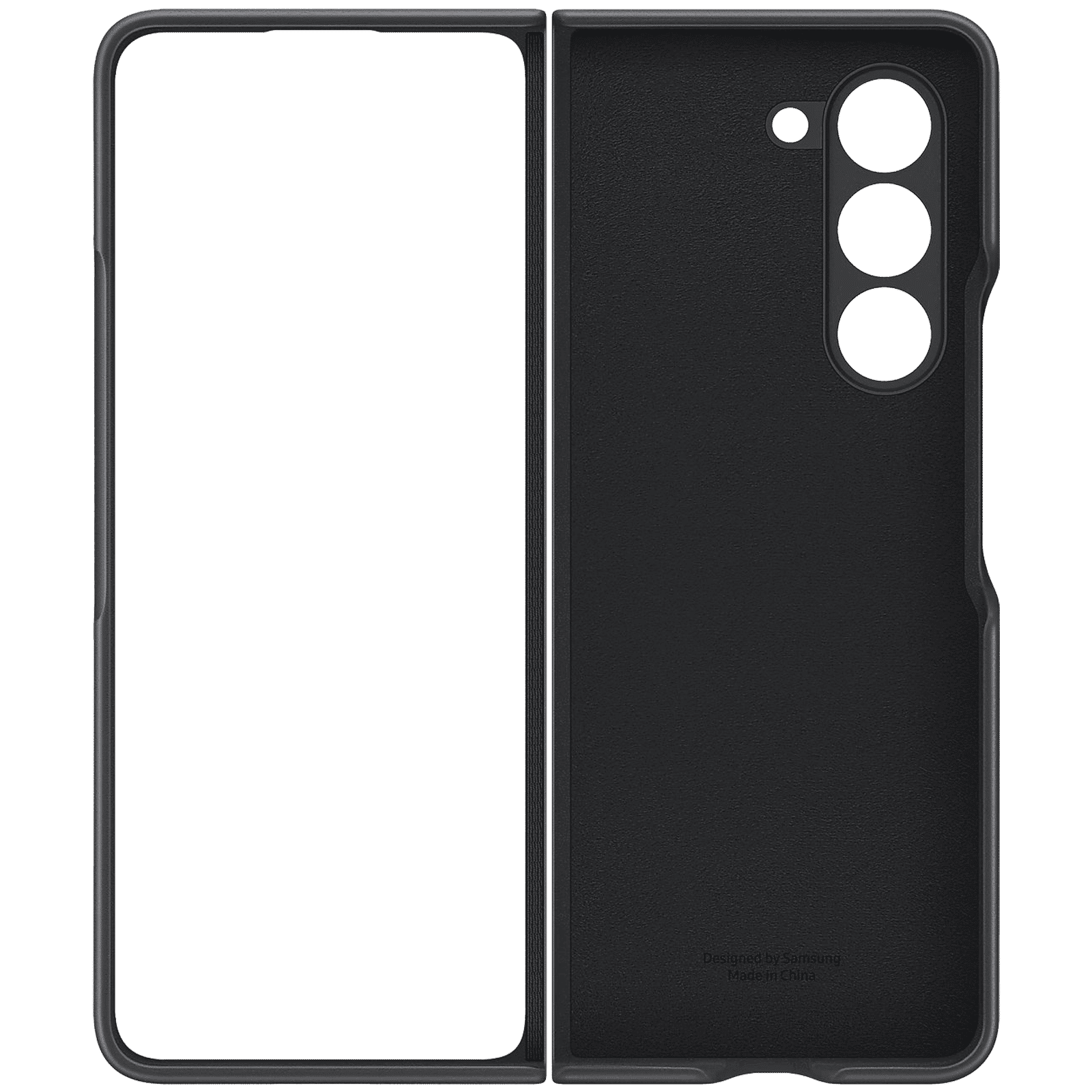 SAMSUNG Soft Eco-Leather Back Case for Galaxy Z Fold5 (Snug and Secure Fit, Black)_4