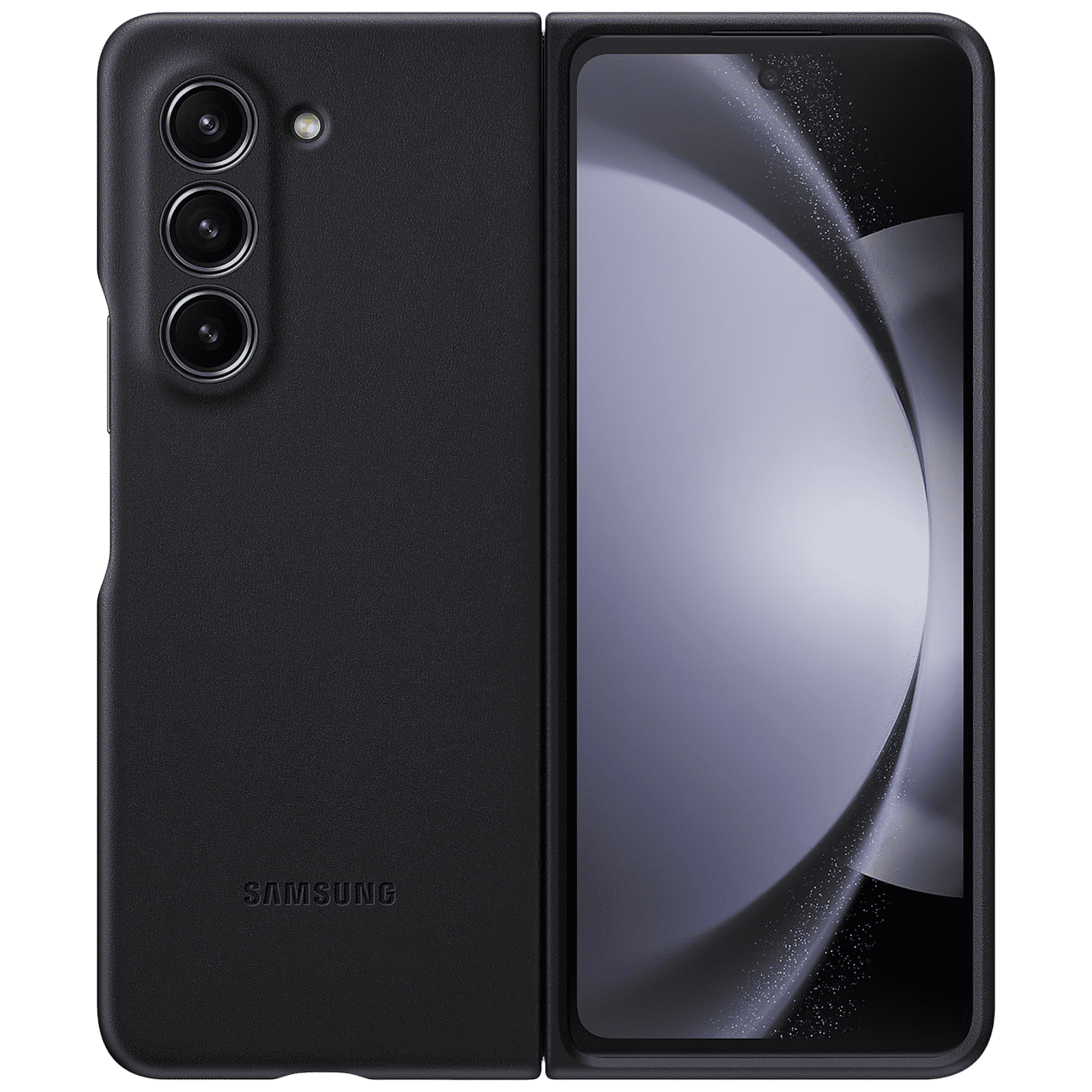 SAMSUNG Soft Eco-Leather Back Case for Galaxy Z Fold5 (Snug and Secure Fit, Black)_1