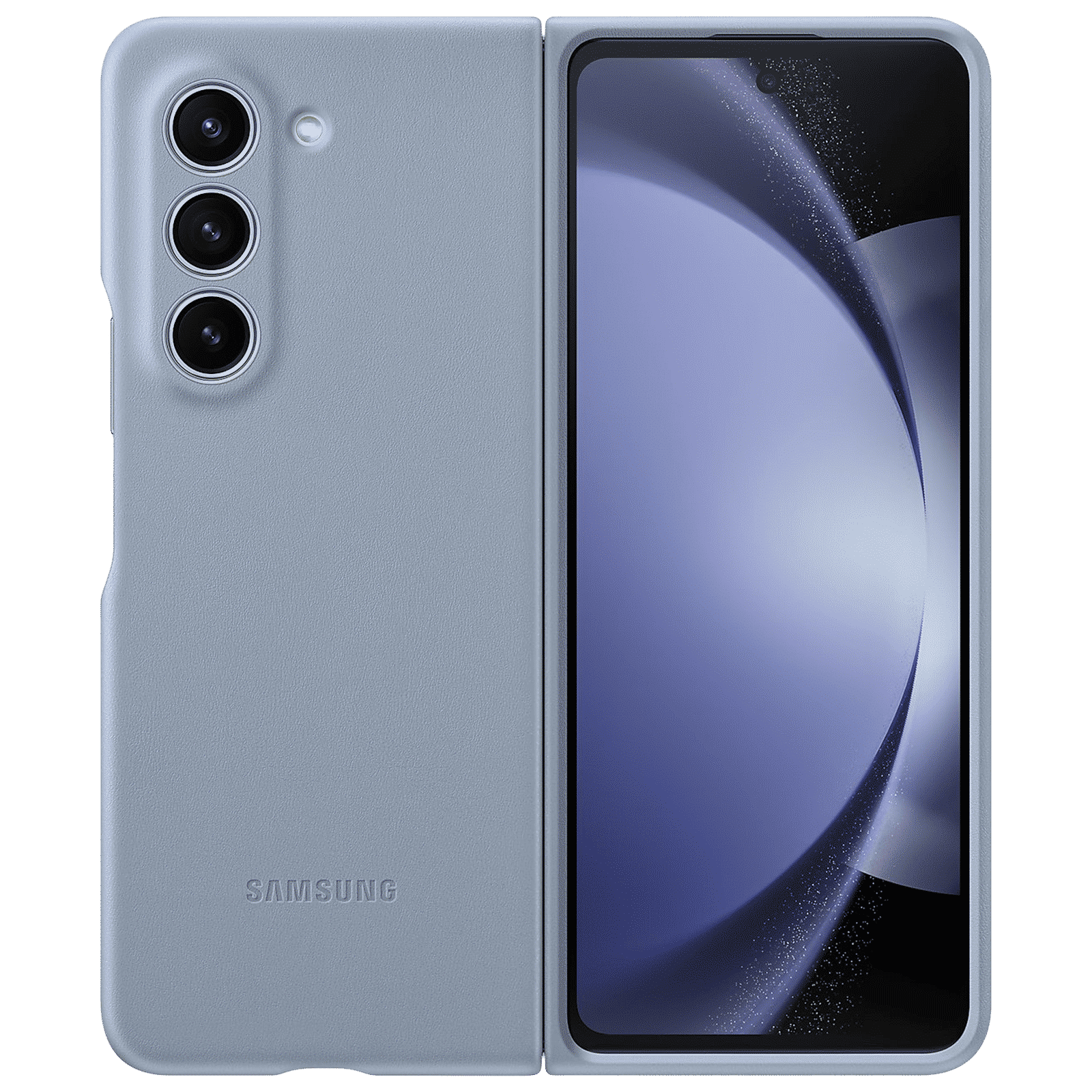 SAMSUNG Soft Eco-Leather Back Case for Galaxy Z Fold5 (Snug and Secure Fit, Icy Blue)_1