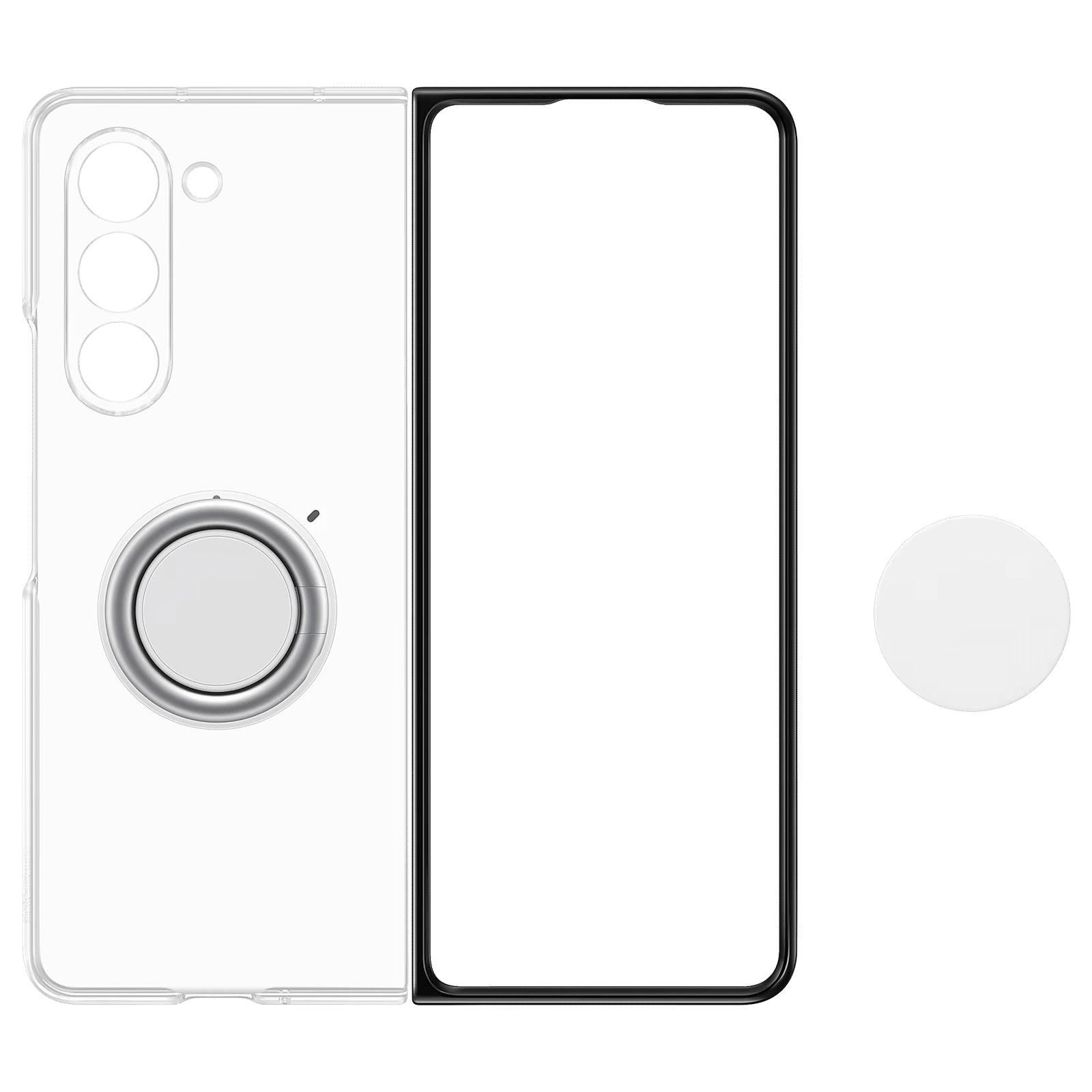 SAMSUNG Soft Back Case for Galaxy Z Fold5 (Convenient Stand, Transparent)_3