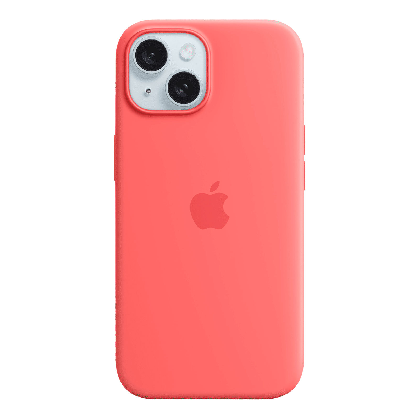 Apple Soft Silicone Back Cover for Apple iPhone 15 (MagSafe Charging Support, Guava)_1