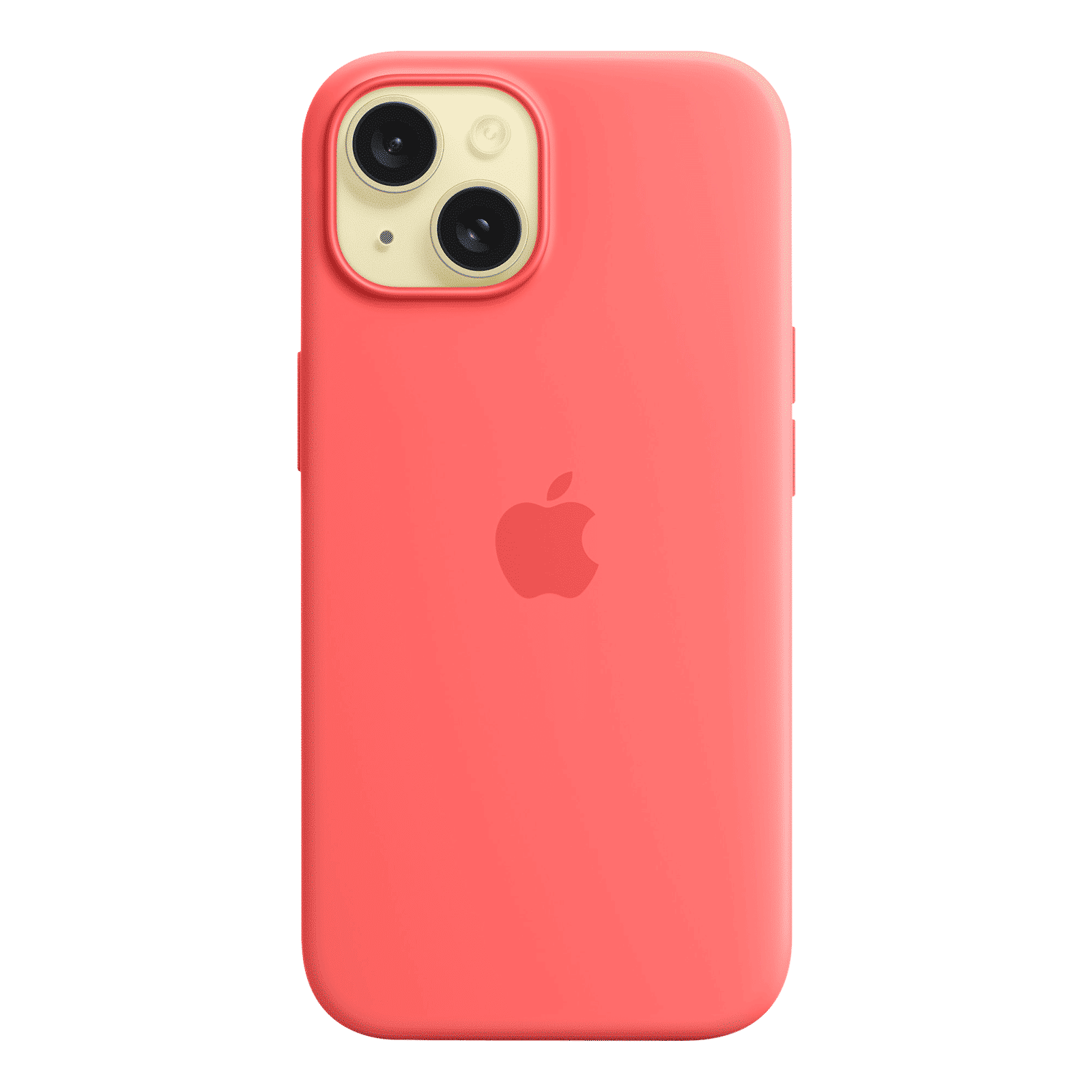 Apple Soft Silicone Back Cover for Apple iPhone 15 (MagSafe Charging Support, Guava)_3