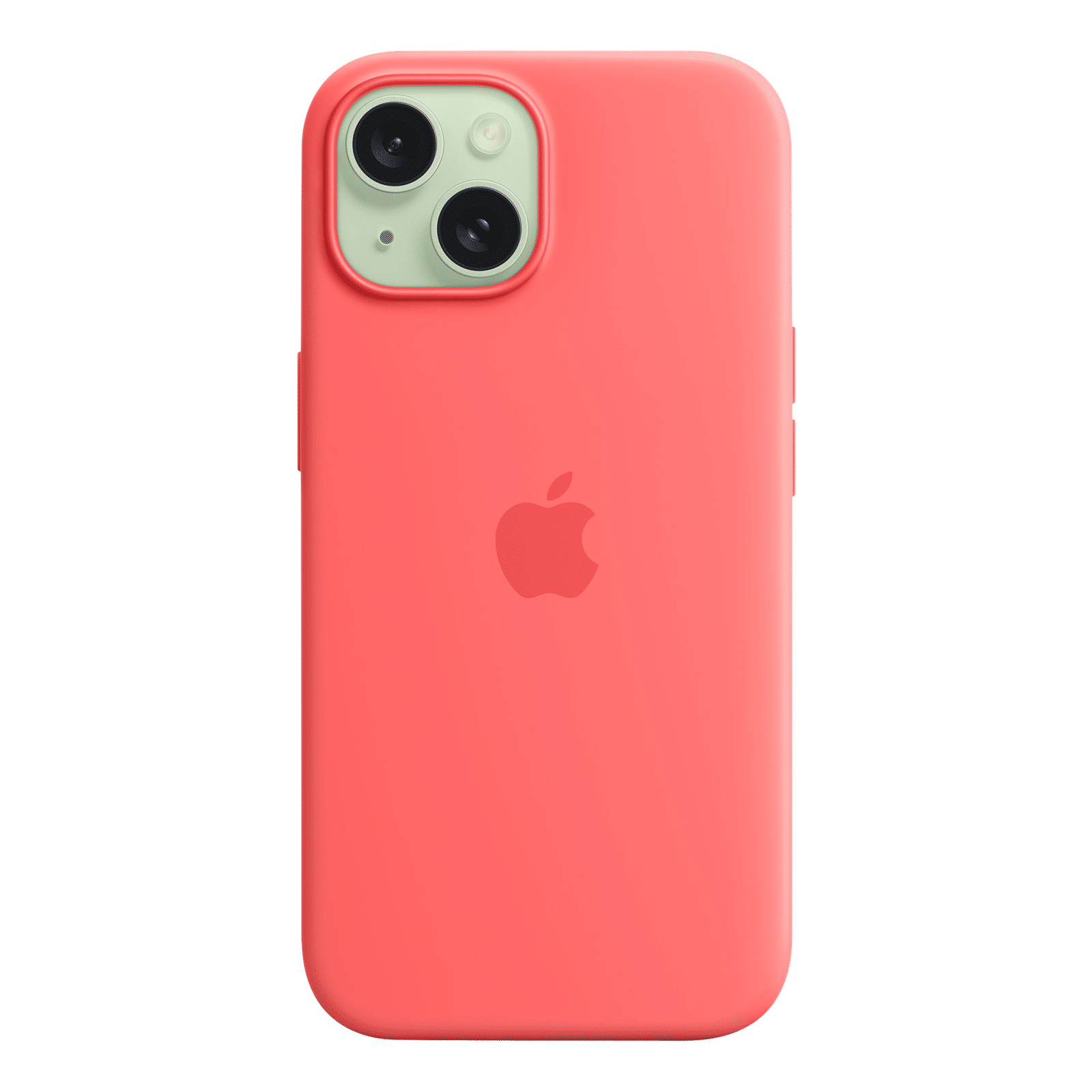 Apple Soft Silicone Back Cover for Apple iPhone 15 (MagSafe Charging Support, Guava)_4