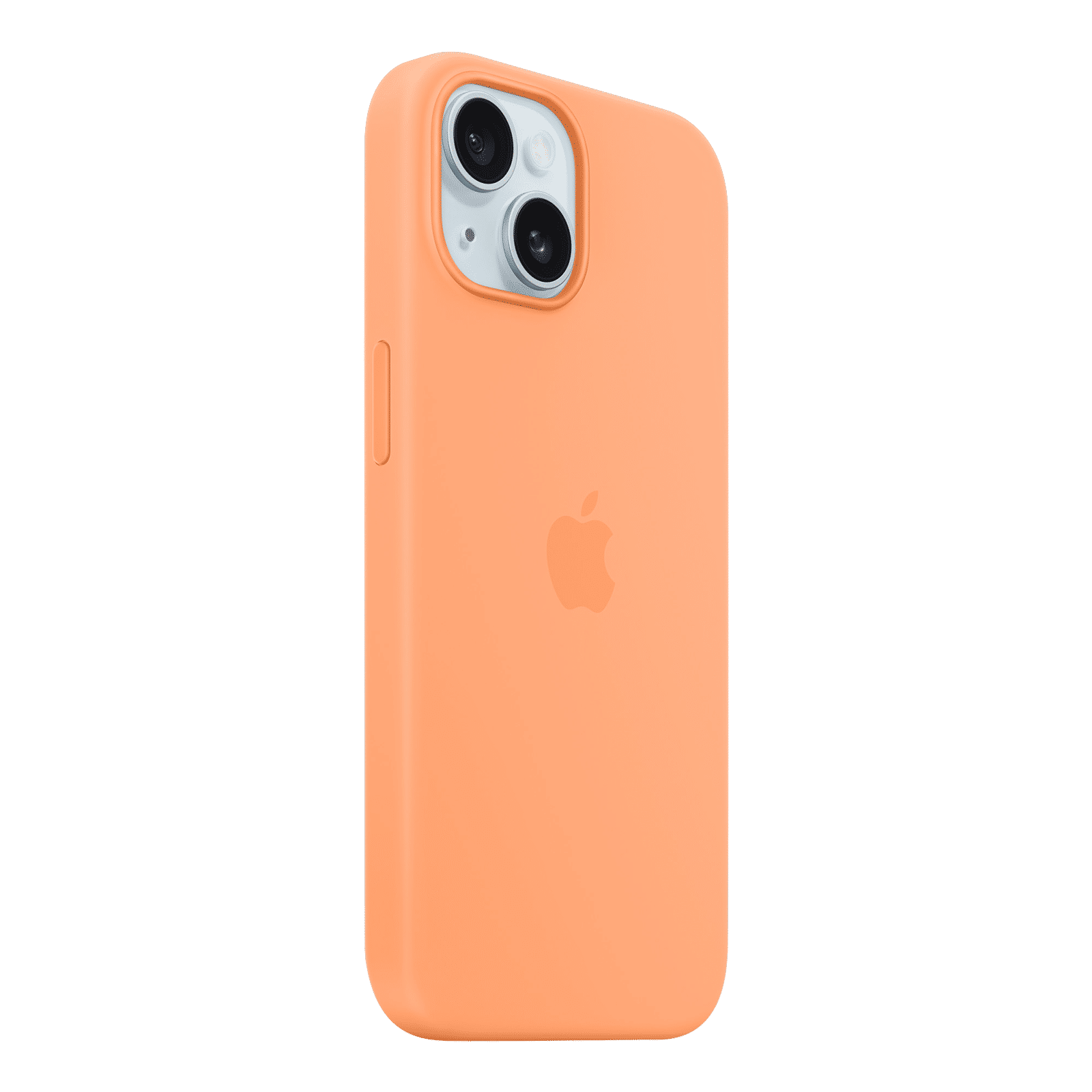 Apple Soft Silicone Back Cover for Apple iPhone 15 (MagSafe Charging Support, Orange Sorbet)_6