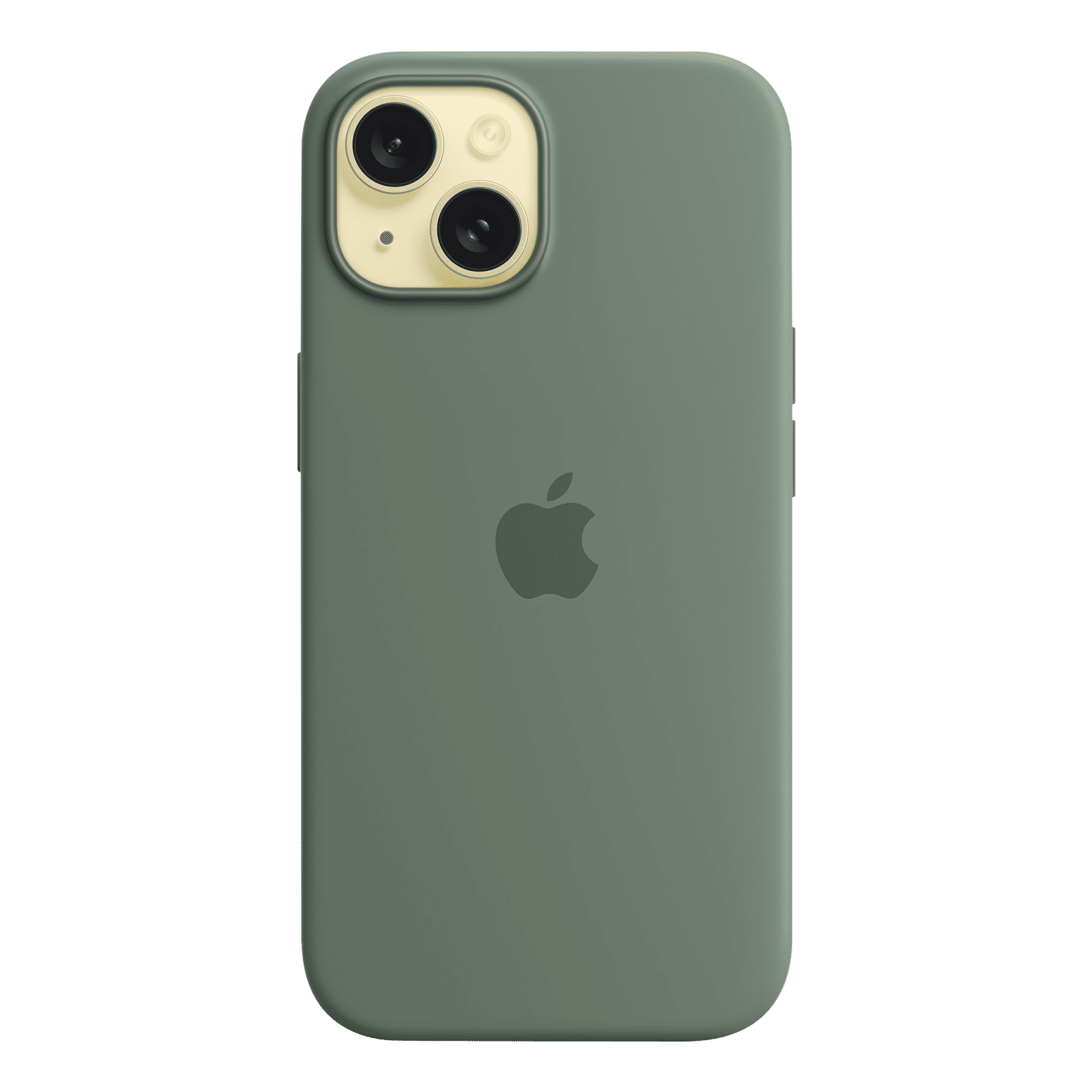 Apple Soft Silicone Back Cover for Apple iPhone 15 (MagSafe Charging Support, Cypress)_3