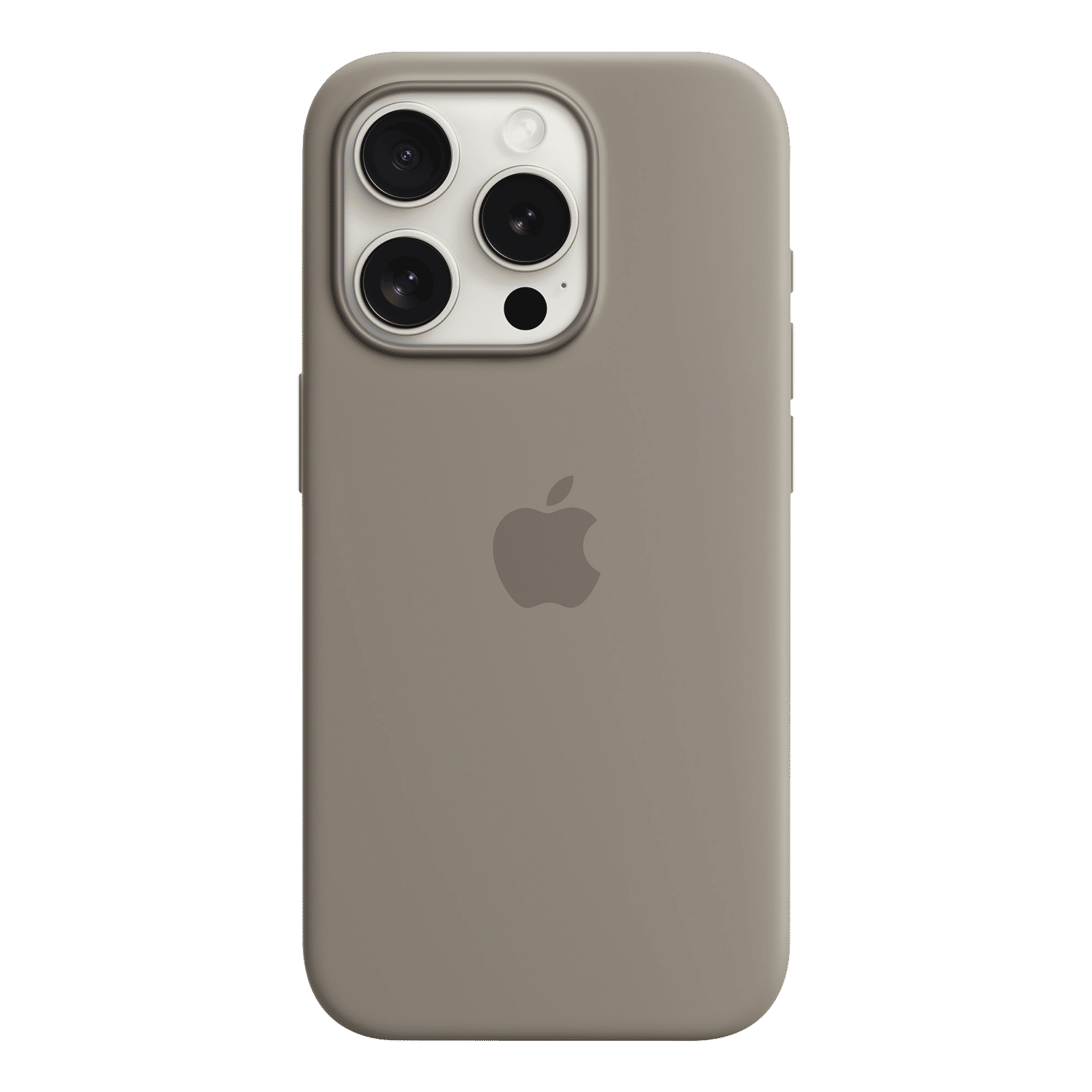 Apple Soft Silicone Back Cover for Apple iPhone 15 Pro (MagSafe Charging Support, Clay)_3