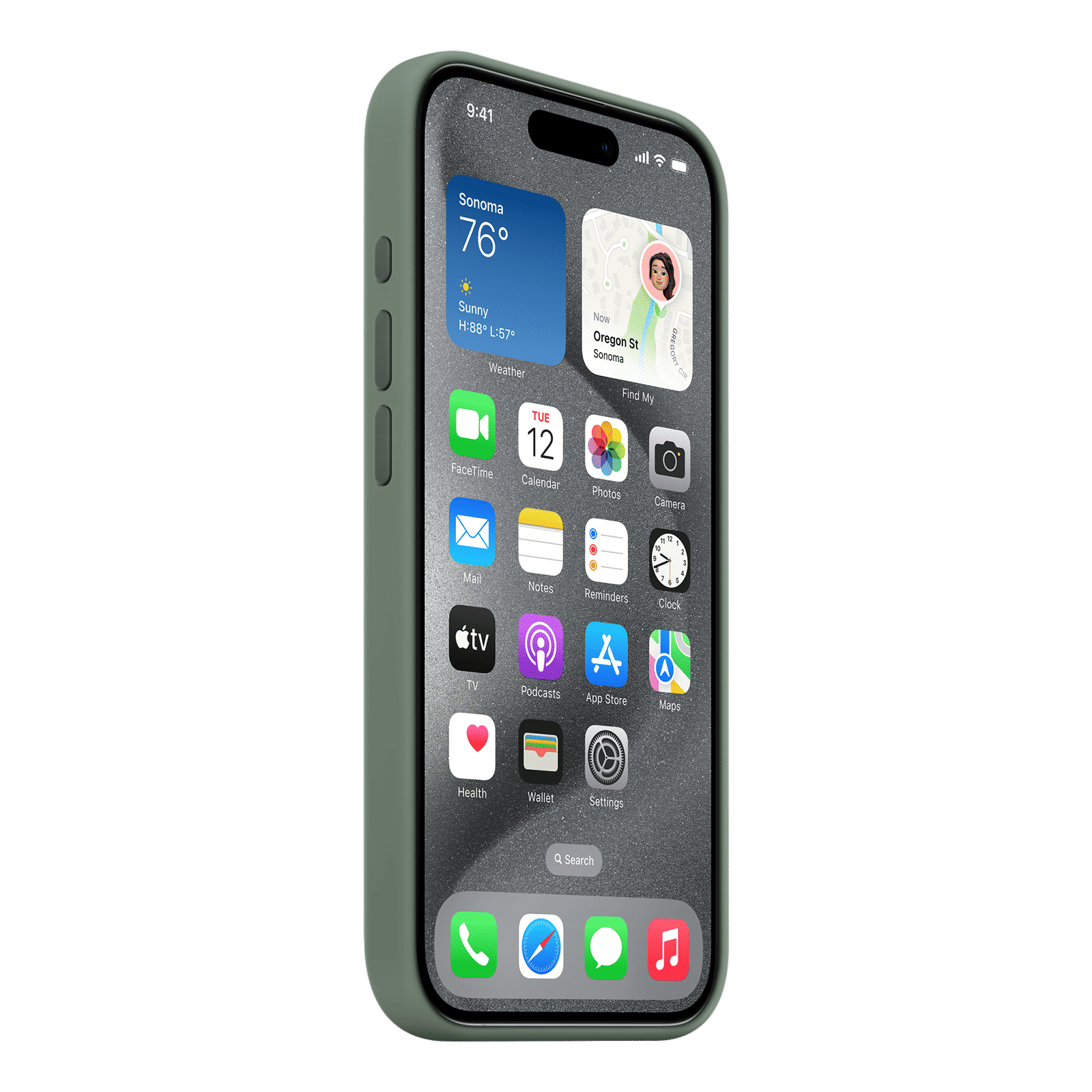 Apple Soft Silicone Back Cover for Apple iPhone 15 Pro (MagSafe Charging Support, Cypress) Apple Soft Silicone Back Cover for Apple iPhone 15 Pro (MagSafe Charging Support, Cypress)_6