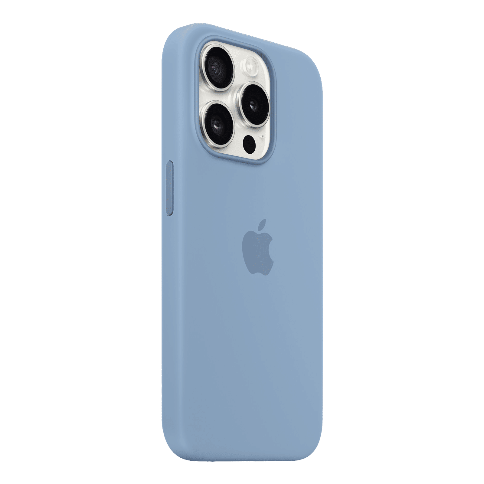 Apple Soft Silicone Back Cover for Apple iPhone 15 Pro (MagSafe Charging Support, Winter Blue)_5