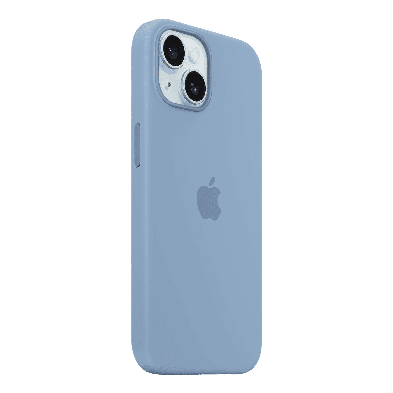 Apple Soft Silicone Back Cover for Apple iPhone 15 (MagSafe Charging Support, Winter Blue)_6