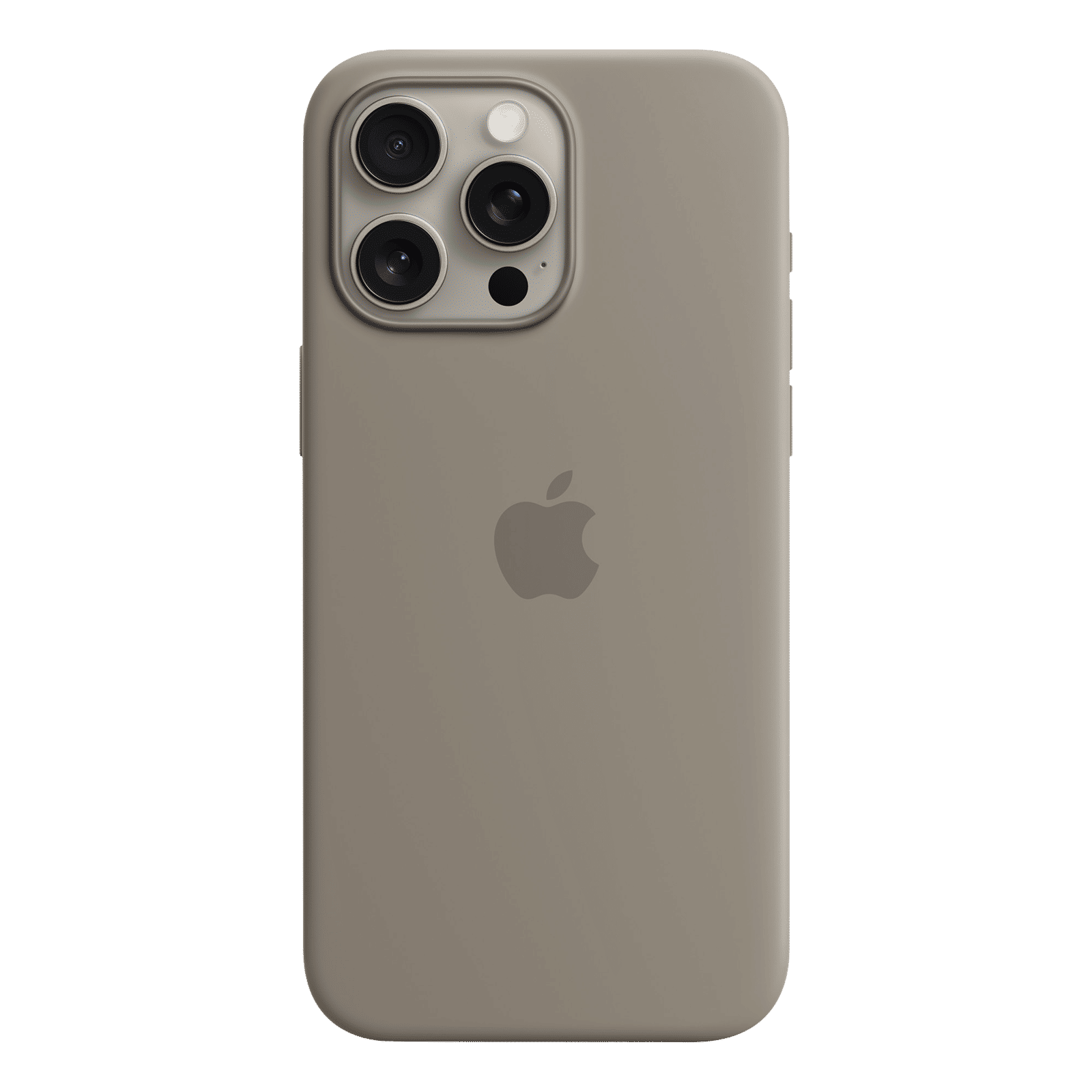 Apple Soft Silicone Back Cover for Apple iPhone 15 Pro Max (MagSafe Charging Support, Clay)_1