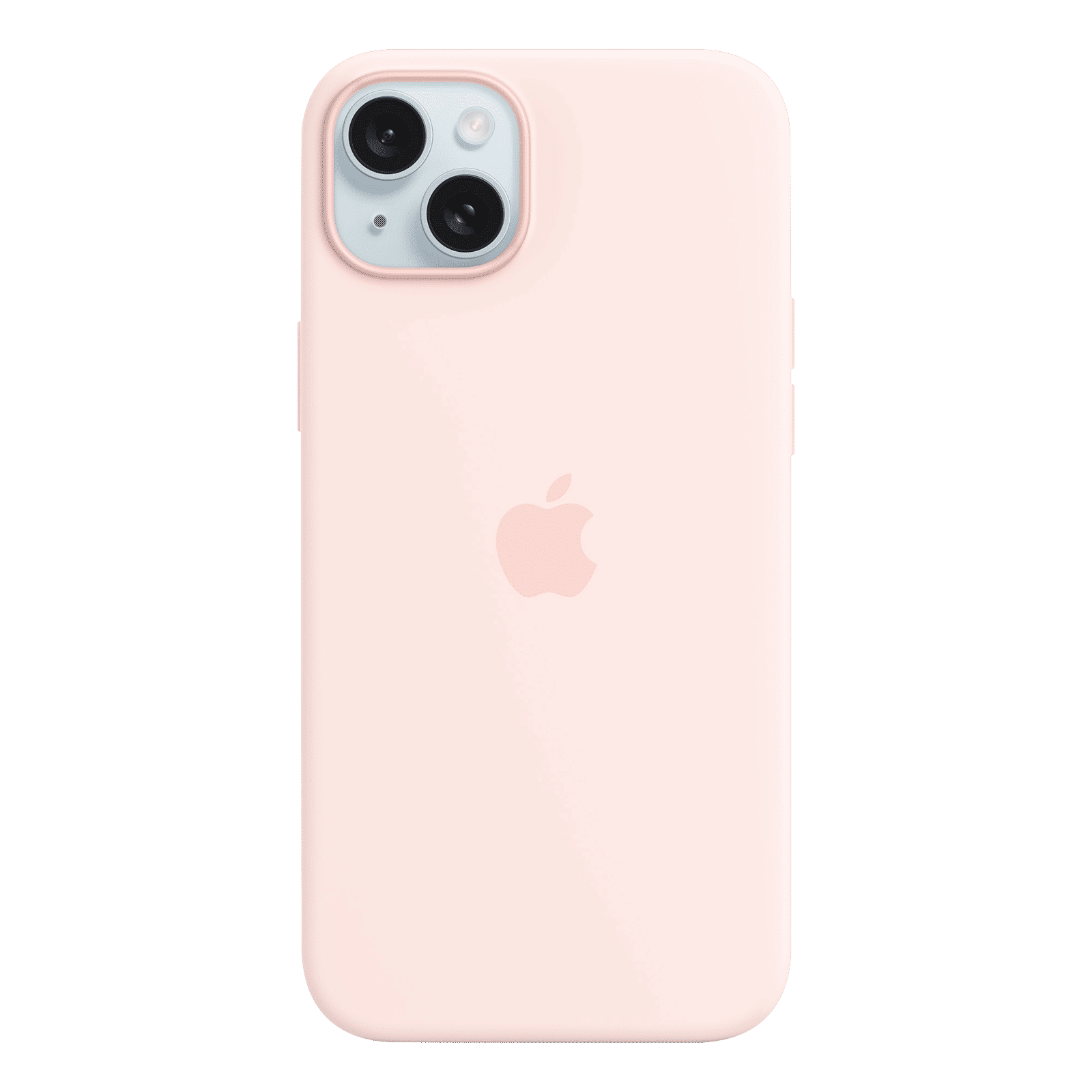 Apple Soft Silicone Back Cover for Apple iPhone 15 Plus (MagSafe Charging Support, Light Pink)_1