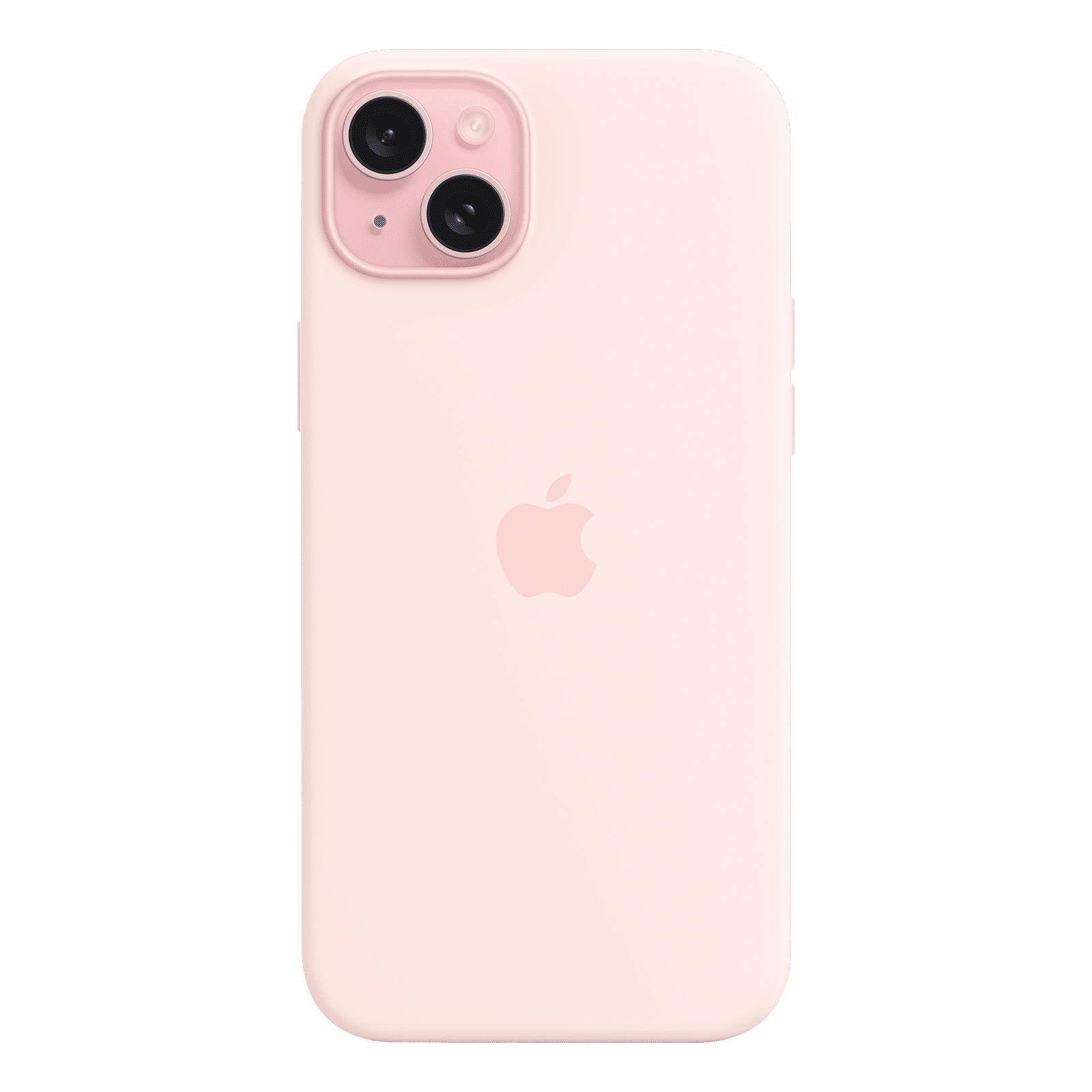 Apple Soft Silicone Back Cover for Apple iPhone 15 Plus (MagSafe Charging Support, Light Pink)_2
