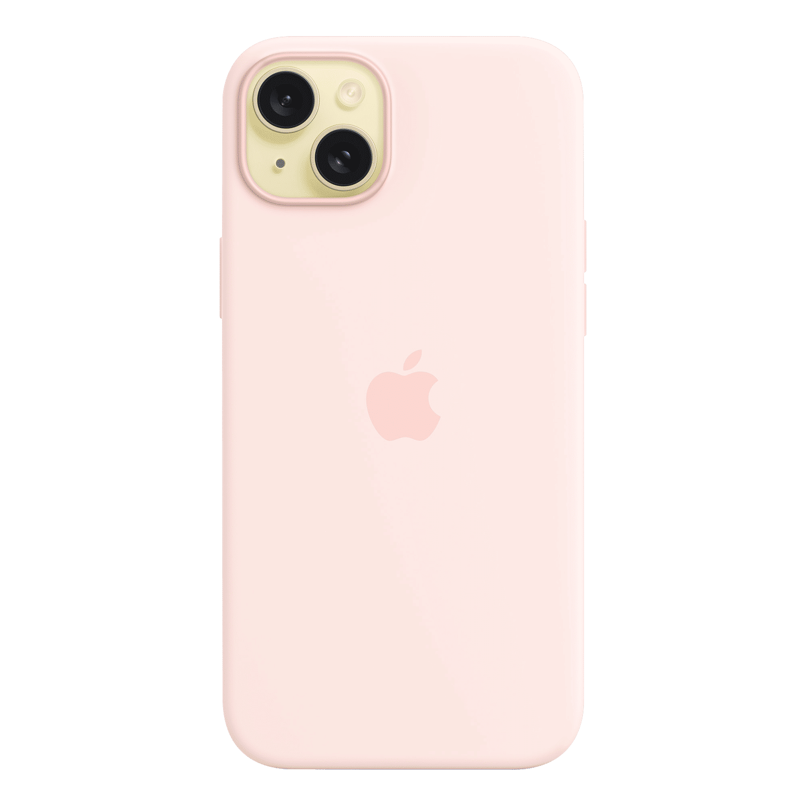 Apple Soft Silicone Back Cover for Apple iPhone 15 Plus (MagSafe Charging Support, Light Pink)_3
