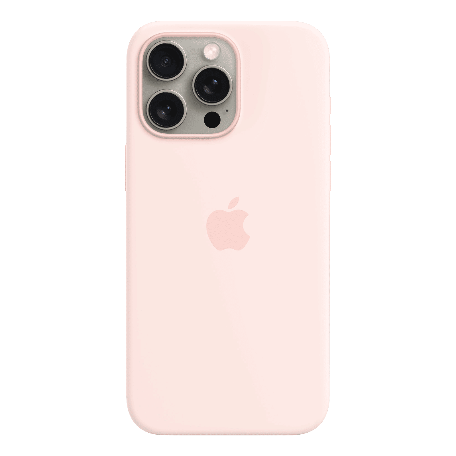 Apple Soft Silicone Back Cover for Apple iPhone 15 Pro Max (MagSafe Charging Support, Light Pink)_1