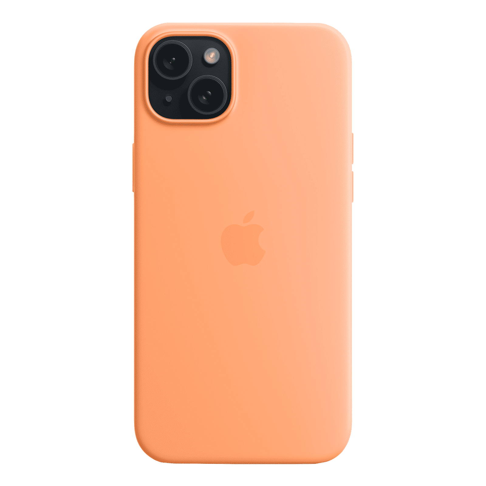 Apple Soft Silicone Back Cover for Apple iPhone 15 Plus (MagSafe Charging Support, Orange Sorbet)_5