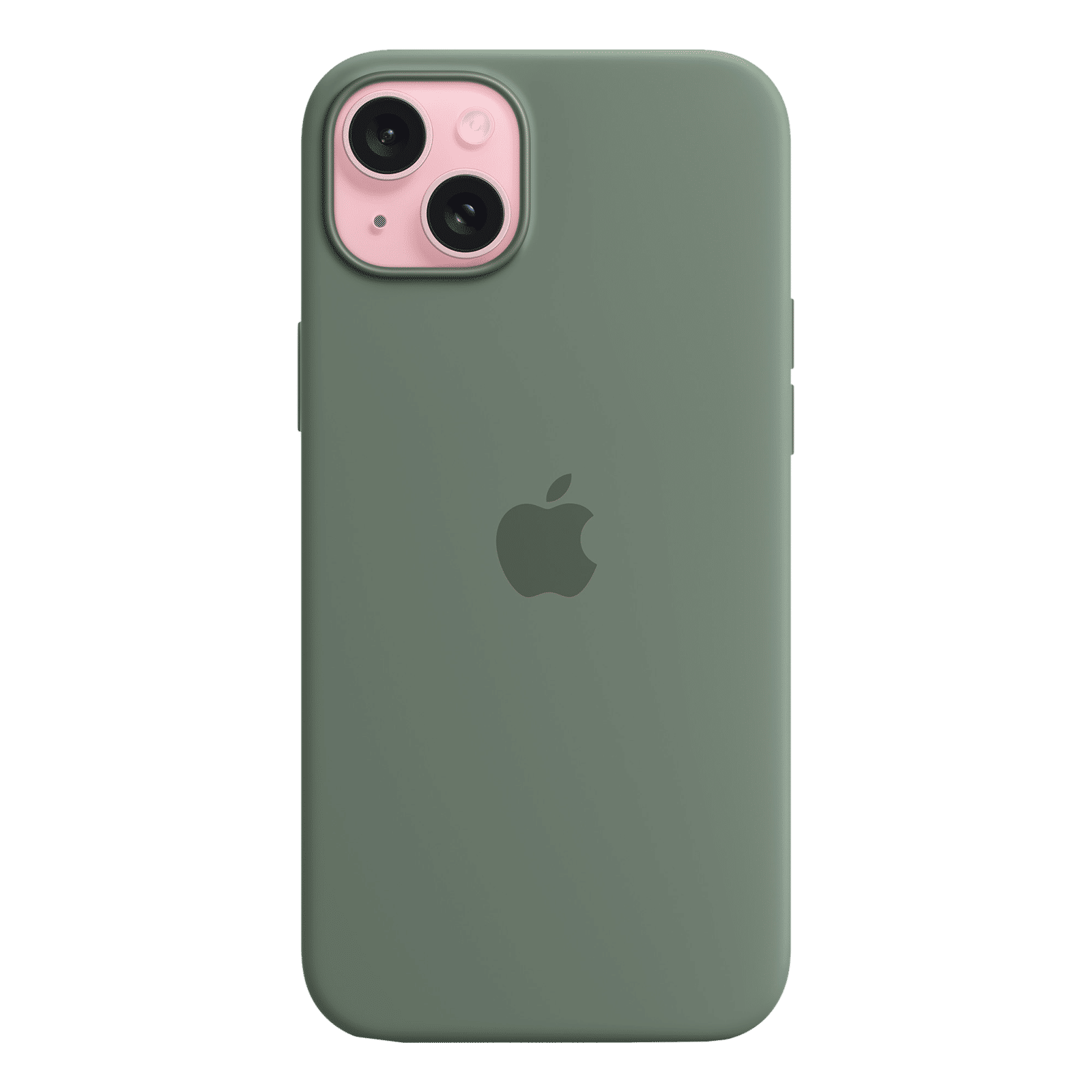 Apple Soft Silicone Back Cover for Apple iPhone 15 Plus (MagSafe Charging Support, Cypress)_2