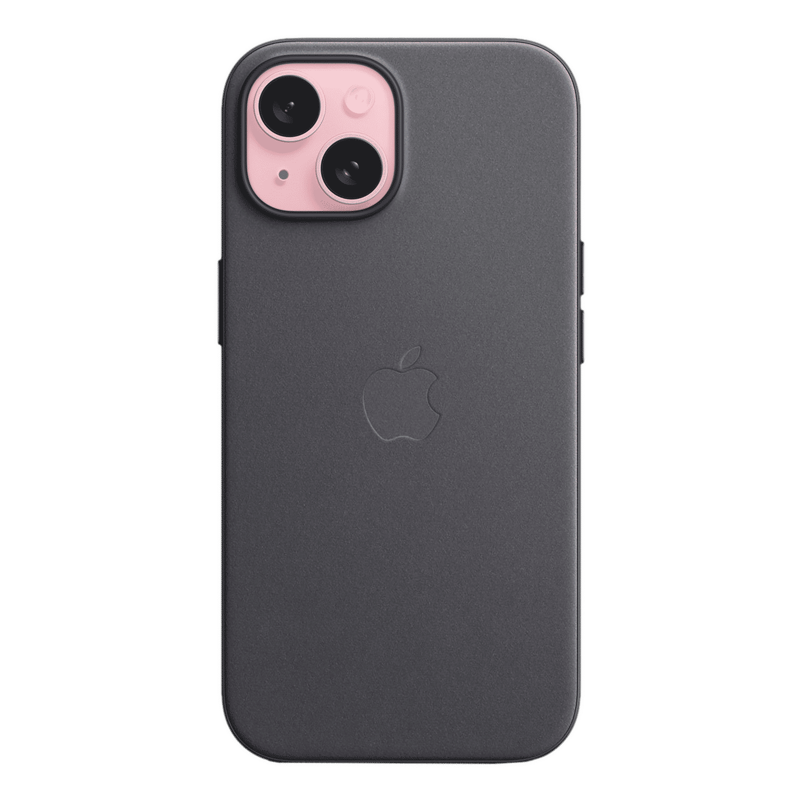 Apple Soft FineWoven Back Cover for Apple iPhone 15 (MagSafe Charging Support, Black)_2