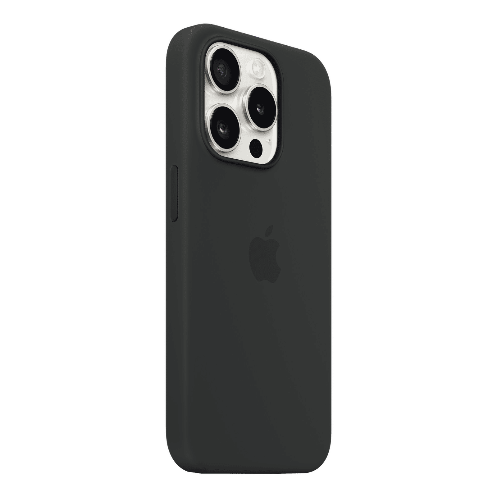 Apple Soft Silicone Back Cover for Apple iPhone 15 Pro (MagSafe Charging Support, Black)_5