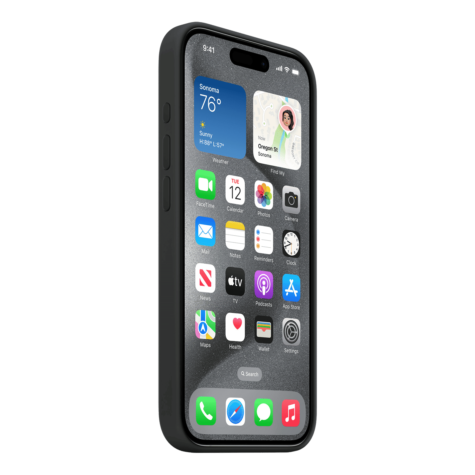 Apple Soft Silicone Back Cover for Apple iPhone 15 Pro (MagSafe Charging Support, Black)_6