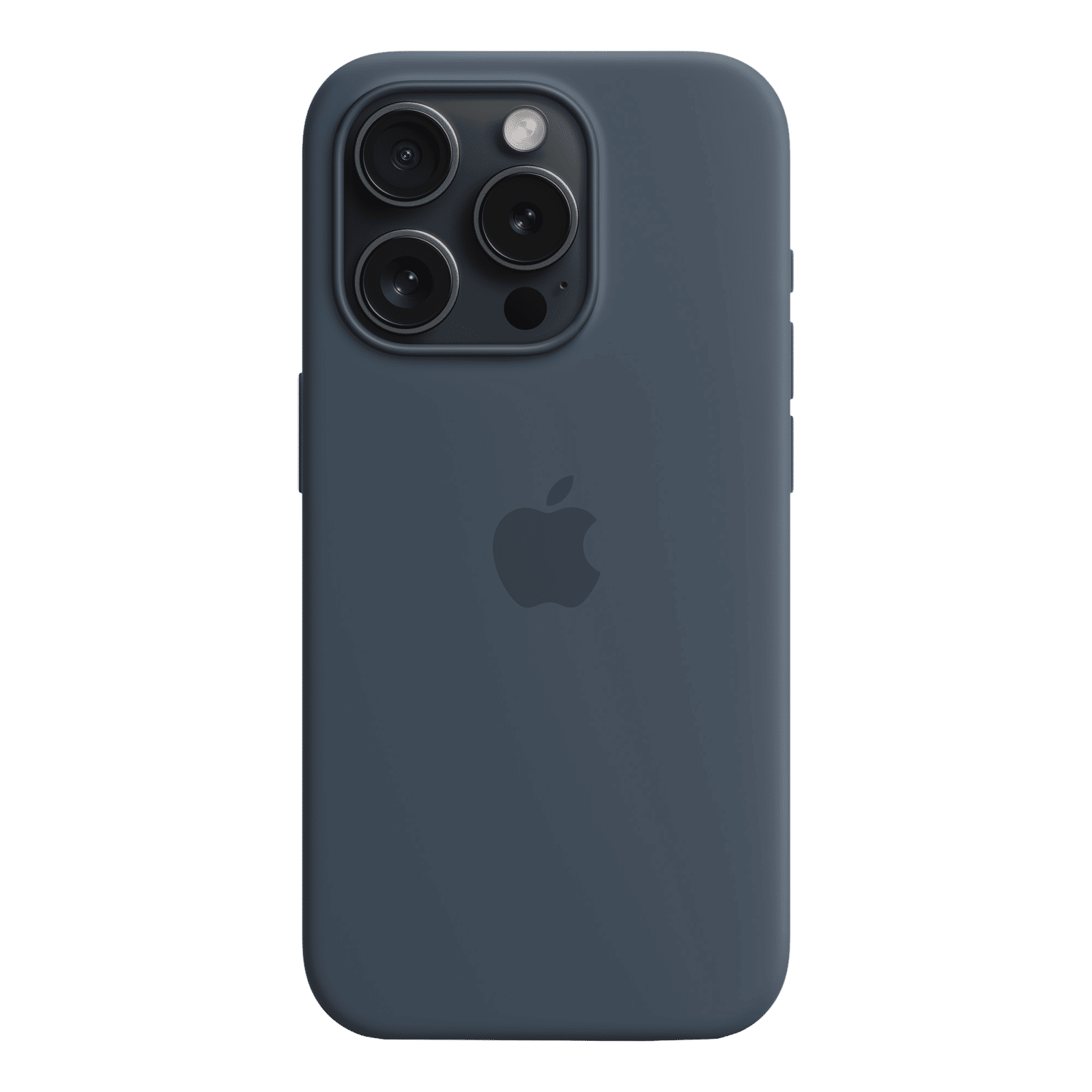 Apple Soft Silicone Back Cover for Apple iPhone 15 Pro (MagSafe Charging Support, Storm Blue)_4