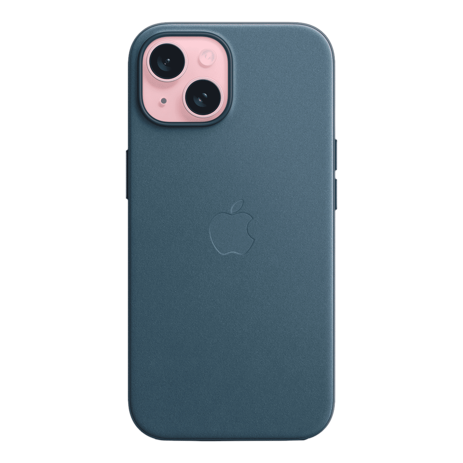 Apple Soft FineWoven Back Cover for Apple iPhone 15 (MagSafe Charging Support, Pacific Blue)_2