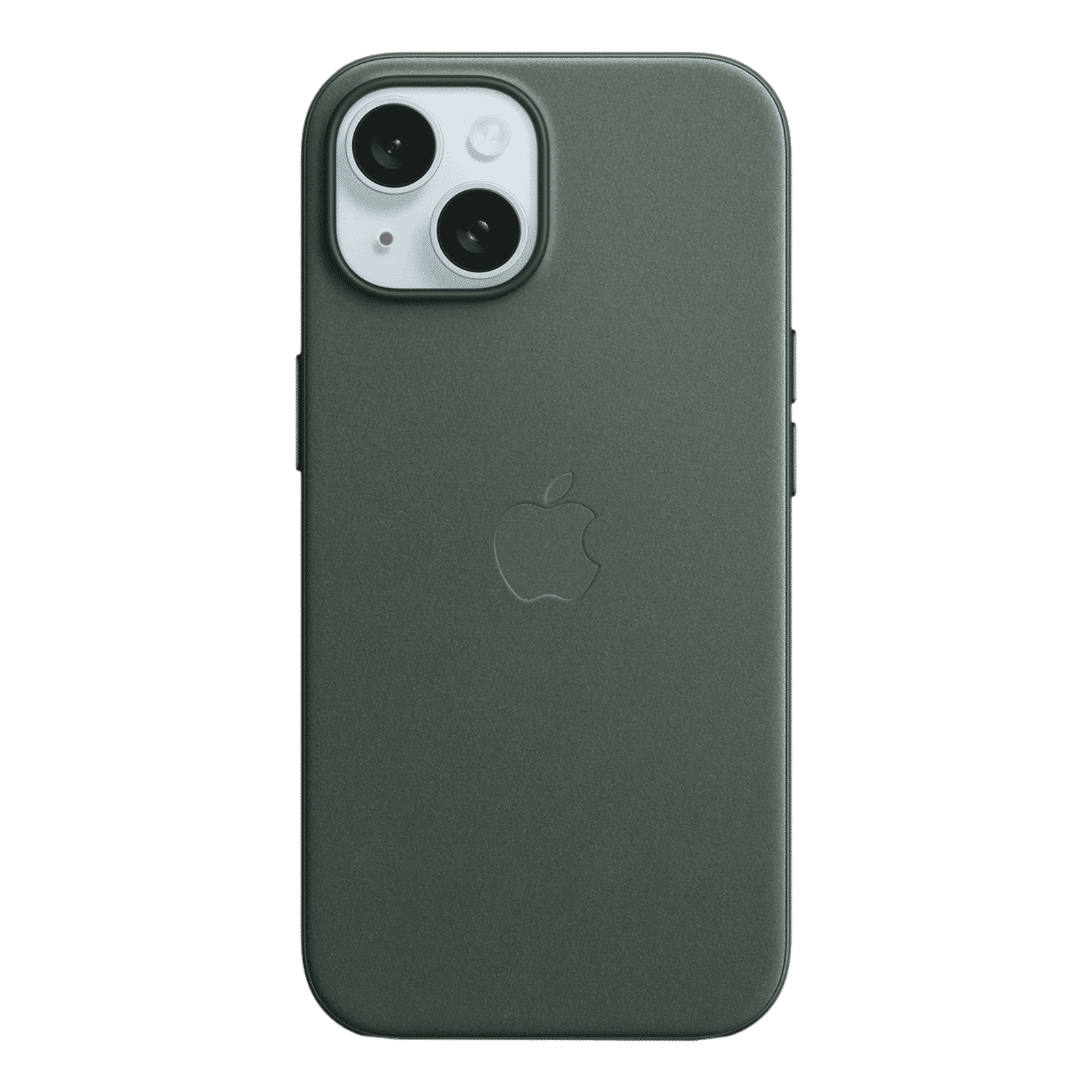 Apple Soft FineWoven Back Cover for Apple iPhone 15 (MagSafe Charging Support, Evergreen)_1