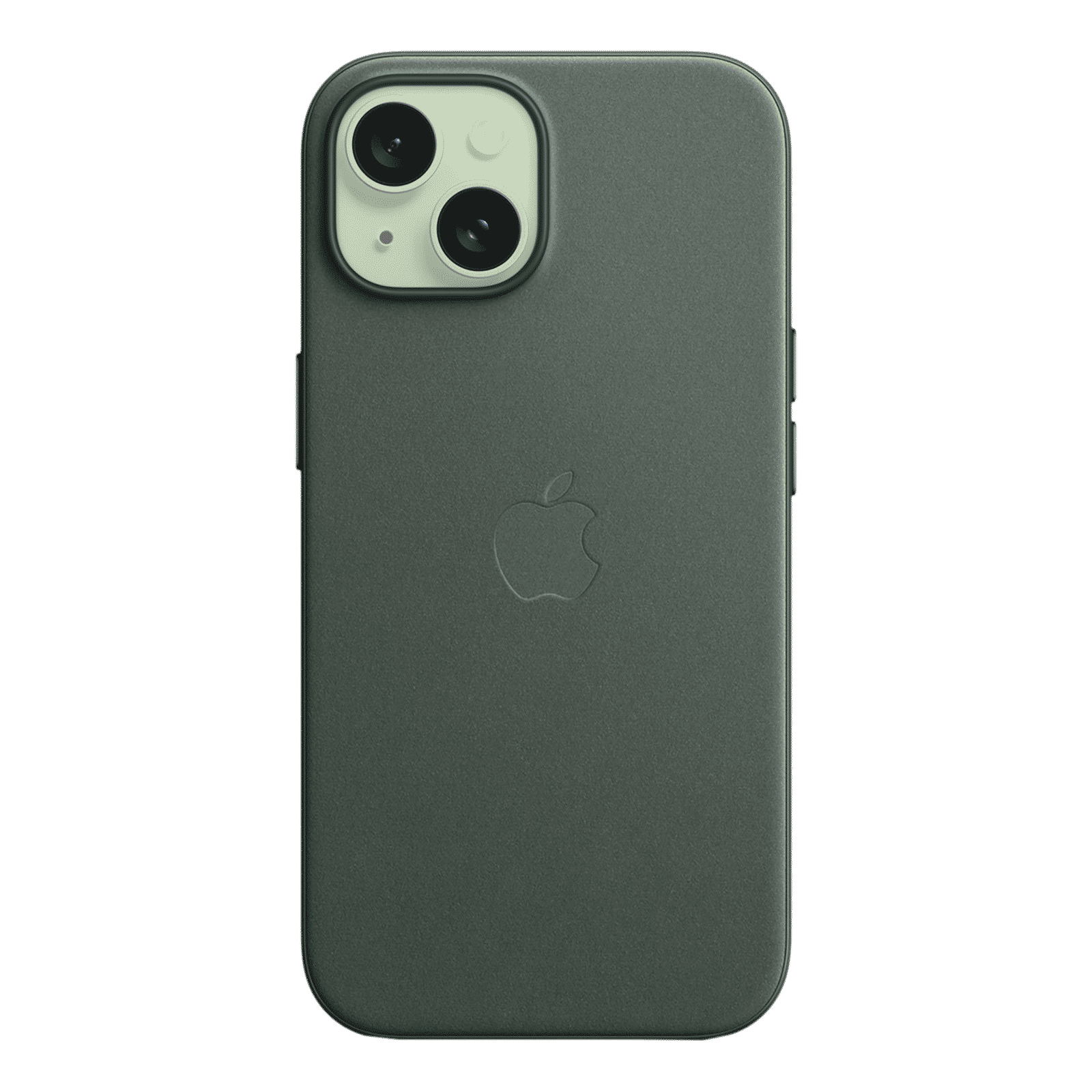 Apple Soft FineWoven Back Cover for Apple iPhone 15 (MagSafe Charging Support, Evergreen)_4