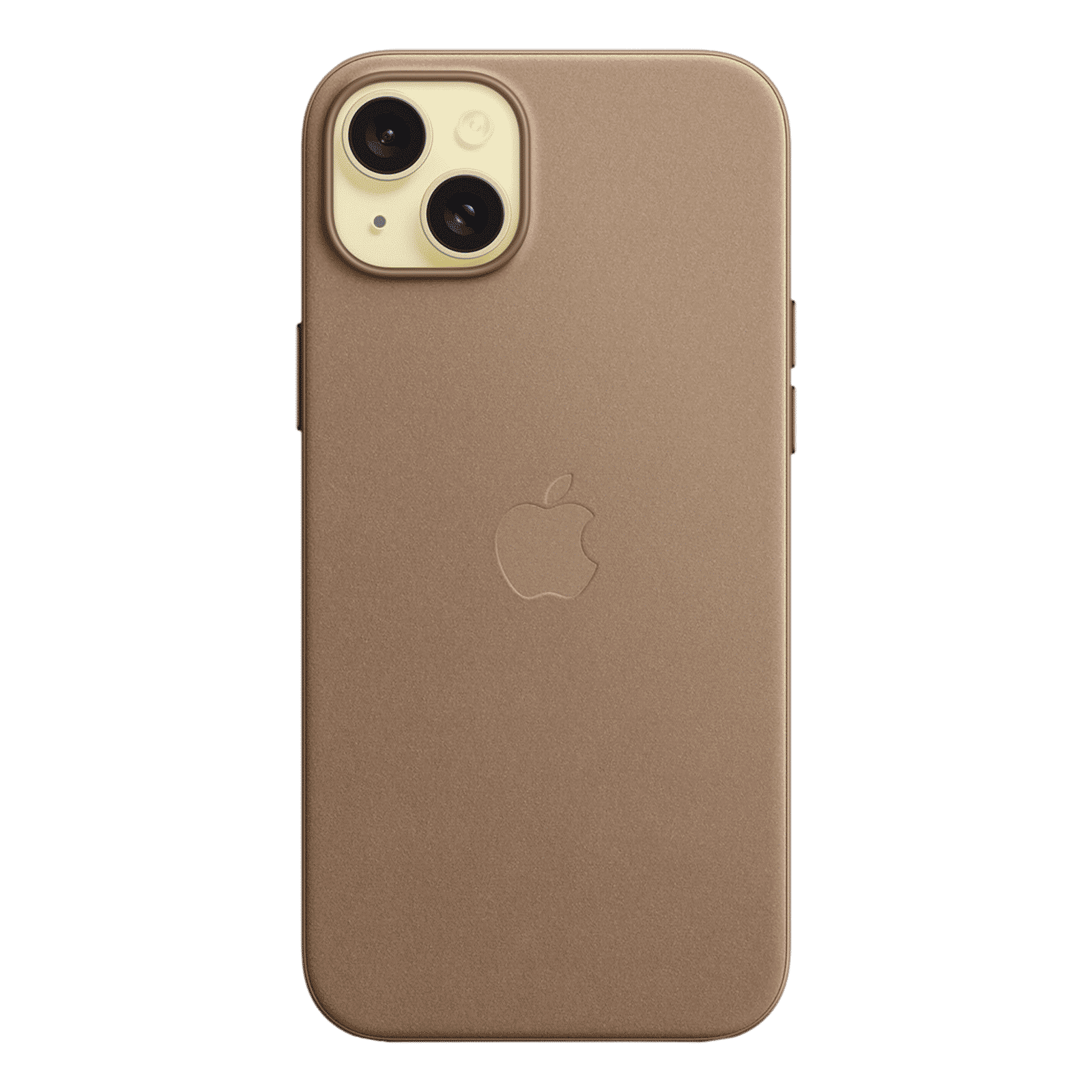 Apple Soft FineWoven Back Cover for Apple iPhone 15 Plus (MagSafe Charging Support, Taupe)_3