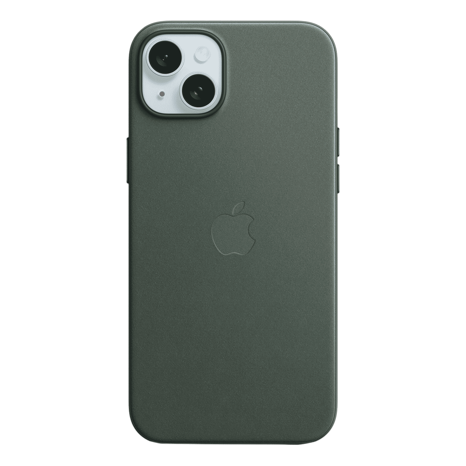 Apple Soft FineWoven Back Cover for Apple iPhone 15 Plus (MagSafe Charging Support, Evergreen)_1