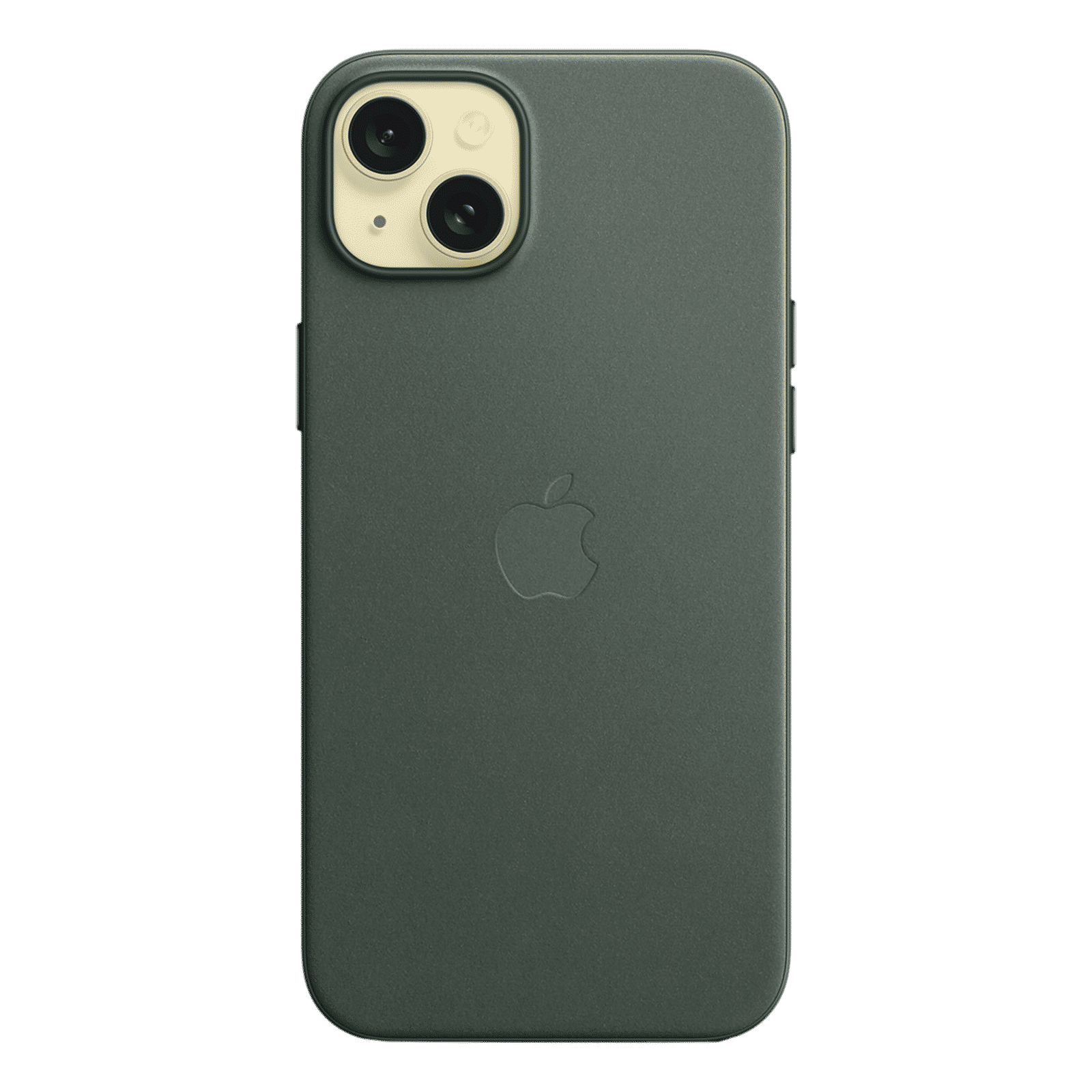 Apple Soft FineWoven Back Cover for Apple iPhone 15 Plus (MagSafe Charging Support, Evergreen)_3