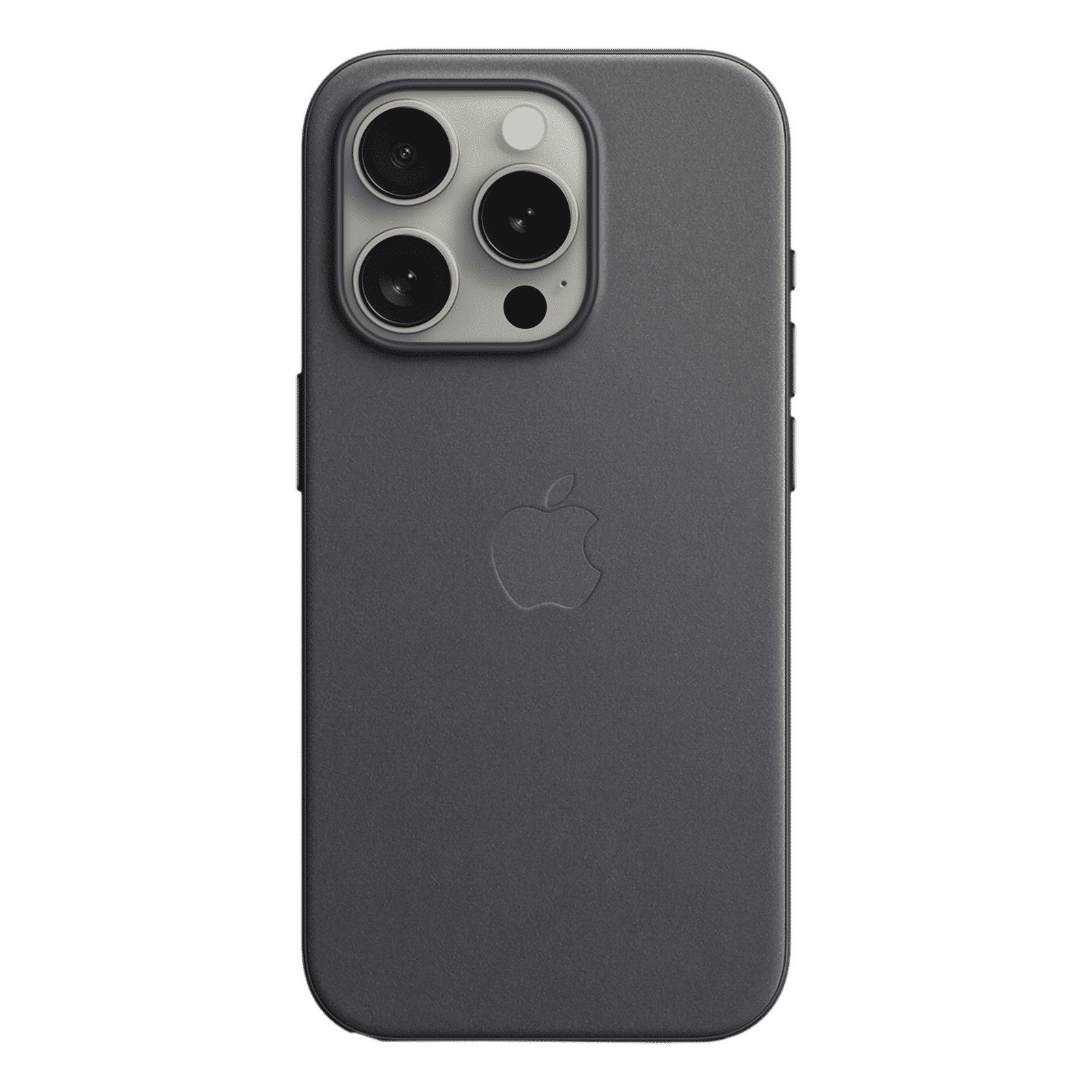 Apple Soft FineWoven Back Cover for Apple iPhone 15 Pro (MagSafe Charging Support, Black)_1