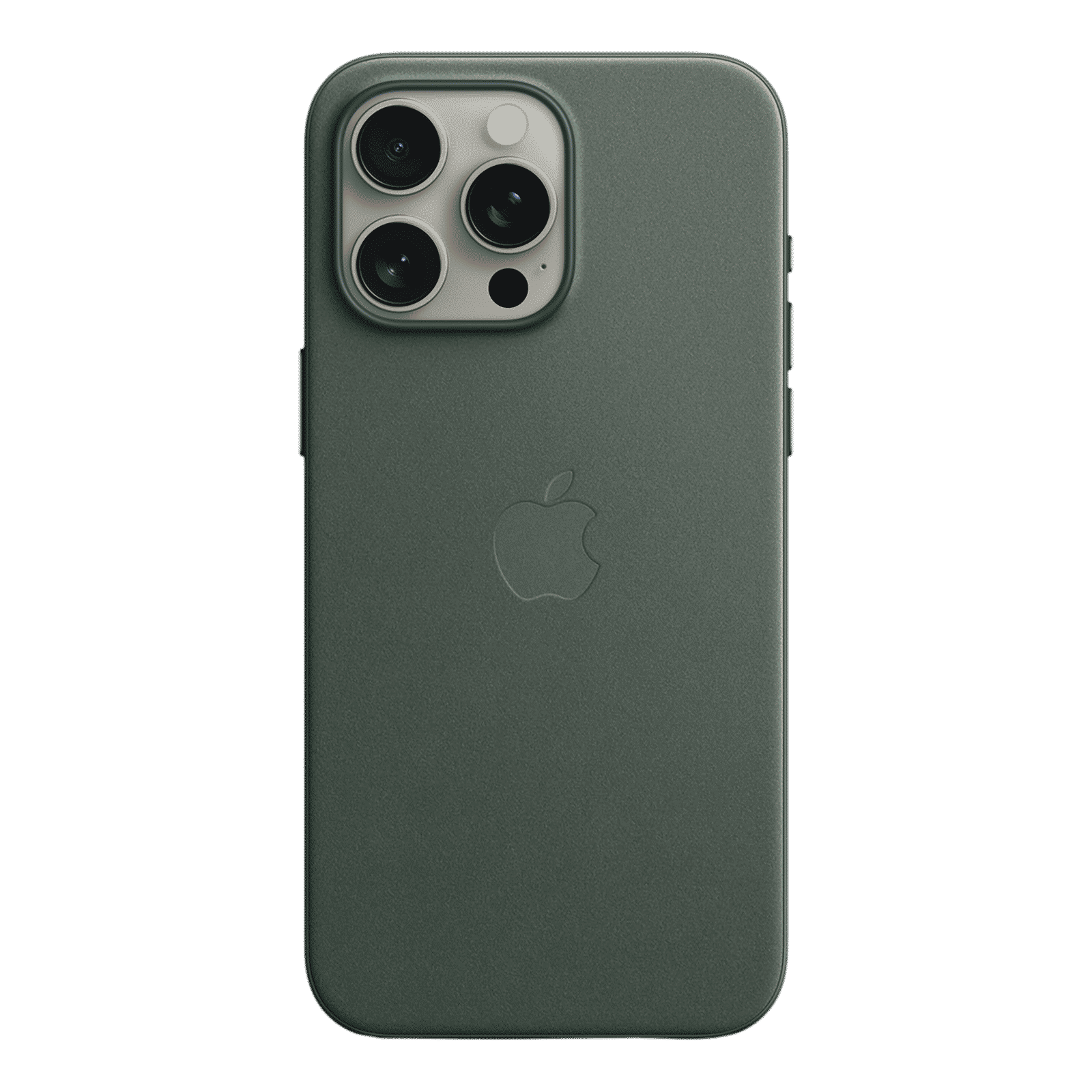 Apple Soft FineWoven Back Cover for Apple iPhone 15 Pro Max (MagSafe Charging Support, Evergreen)_1