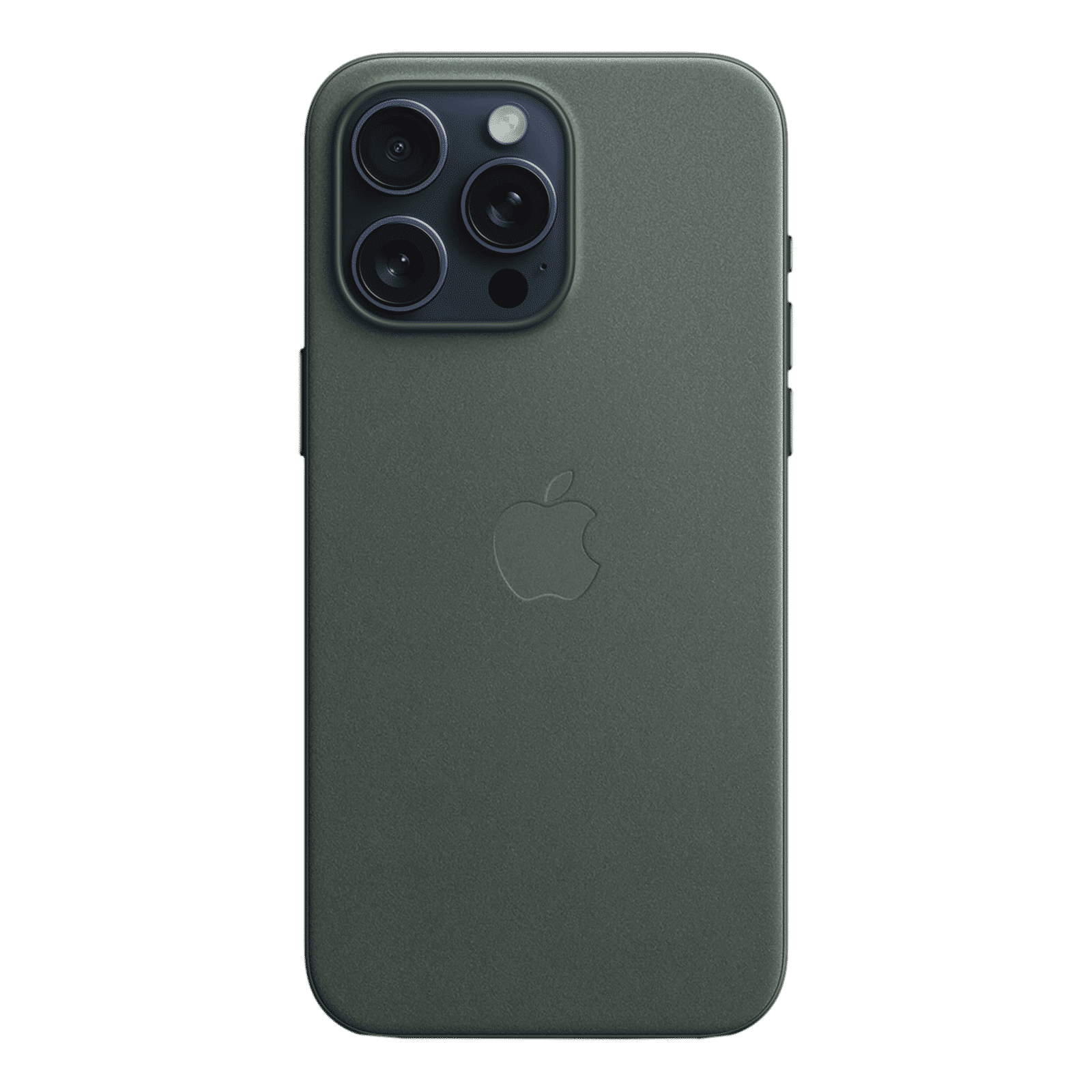 Apple Soft FineWoven Back Cover for Apple iPhone 15 Pro Max (MagSafe Charging Support, Evergreen)_2