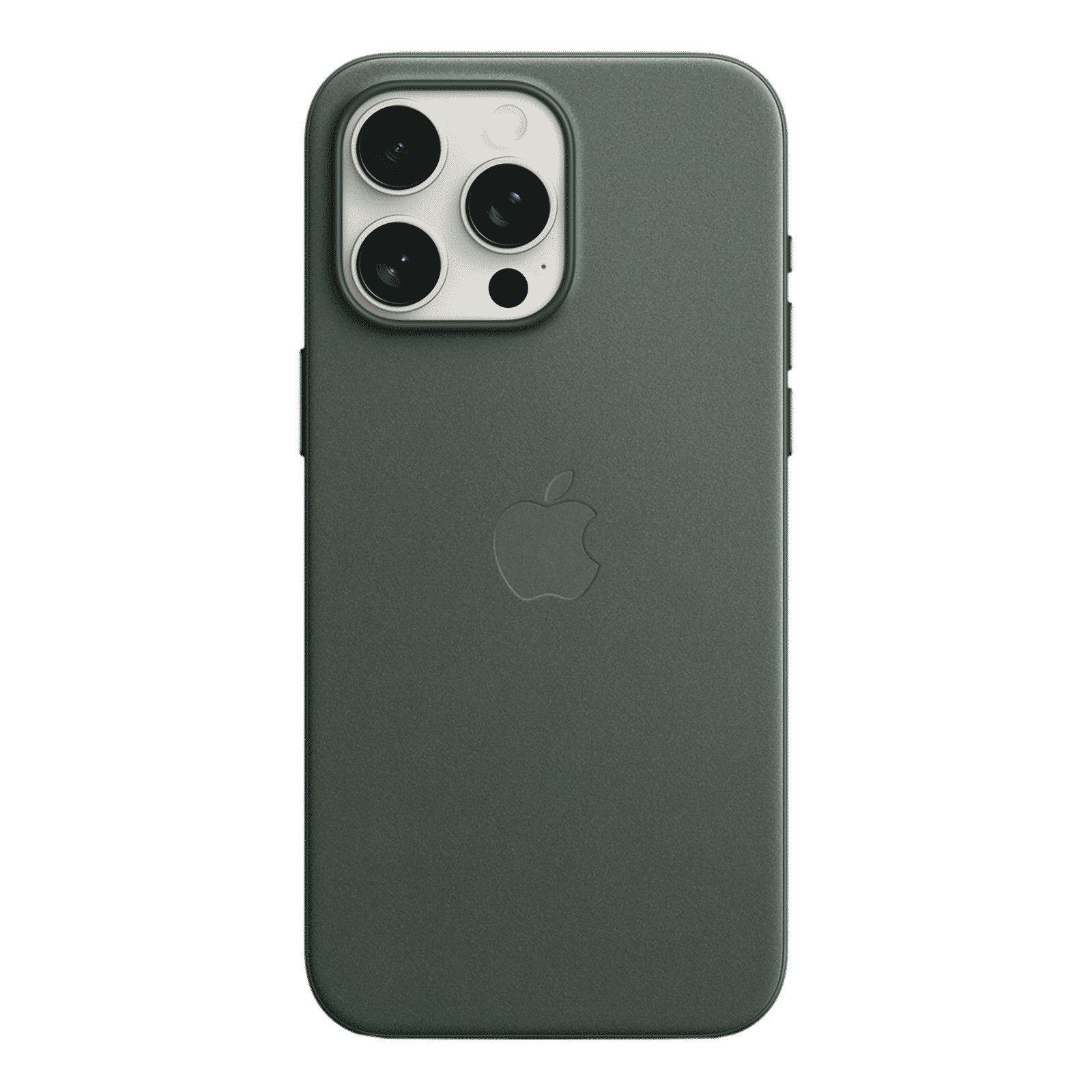 Apple Soft FineWoven Back Cover for Apple iPhone 15 Pro Max (MagSafe Charging Support, Evergreen)_3