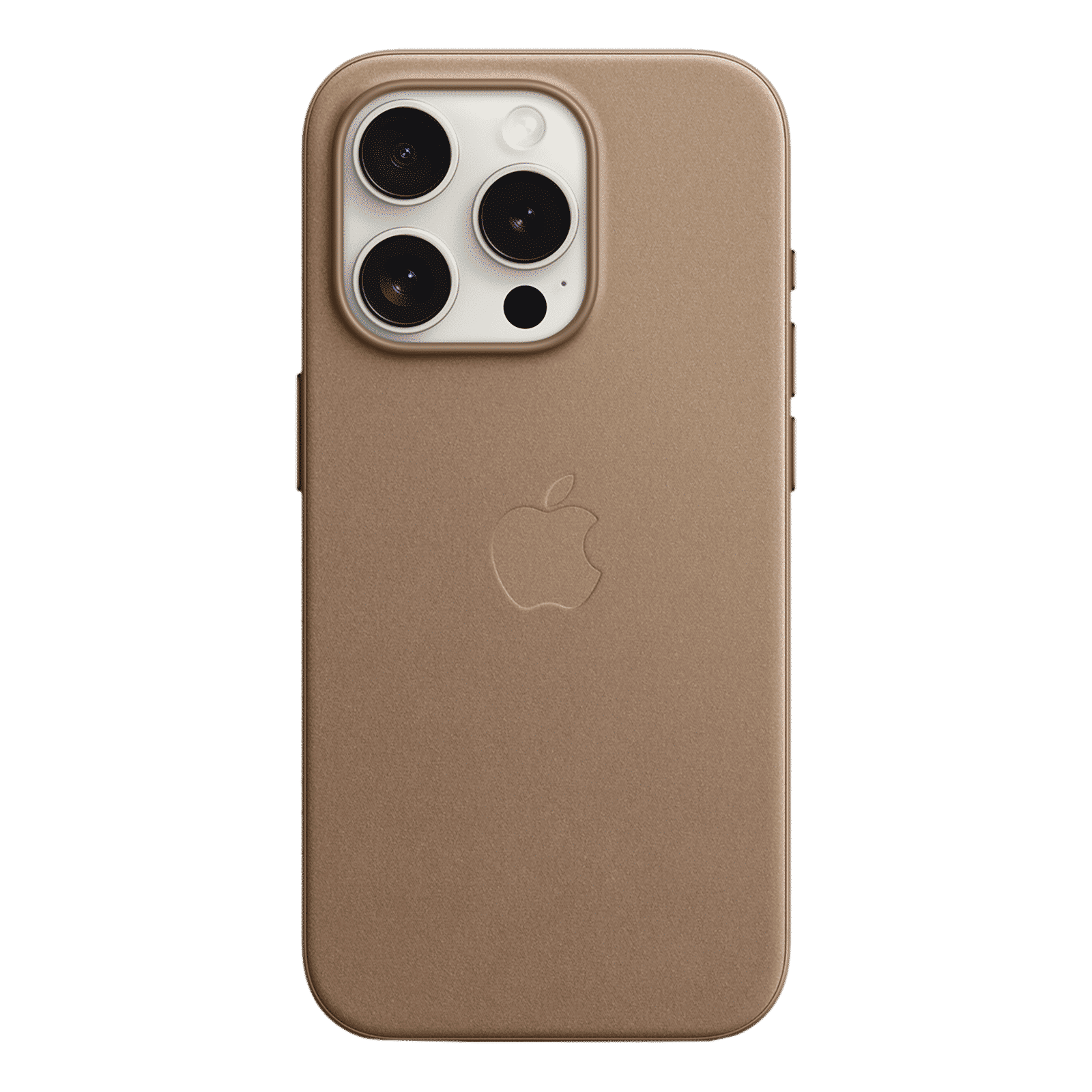 Apple Soft FineWoven Back Cover for Apple iPhone 15 Pro (MagSafe Charging Support, Taupe)_3