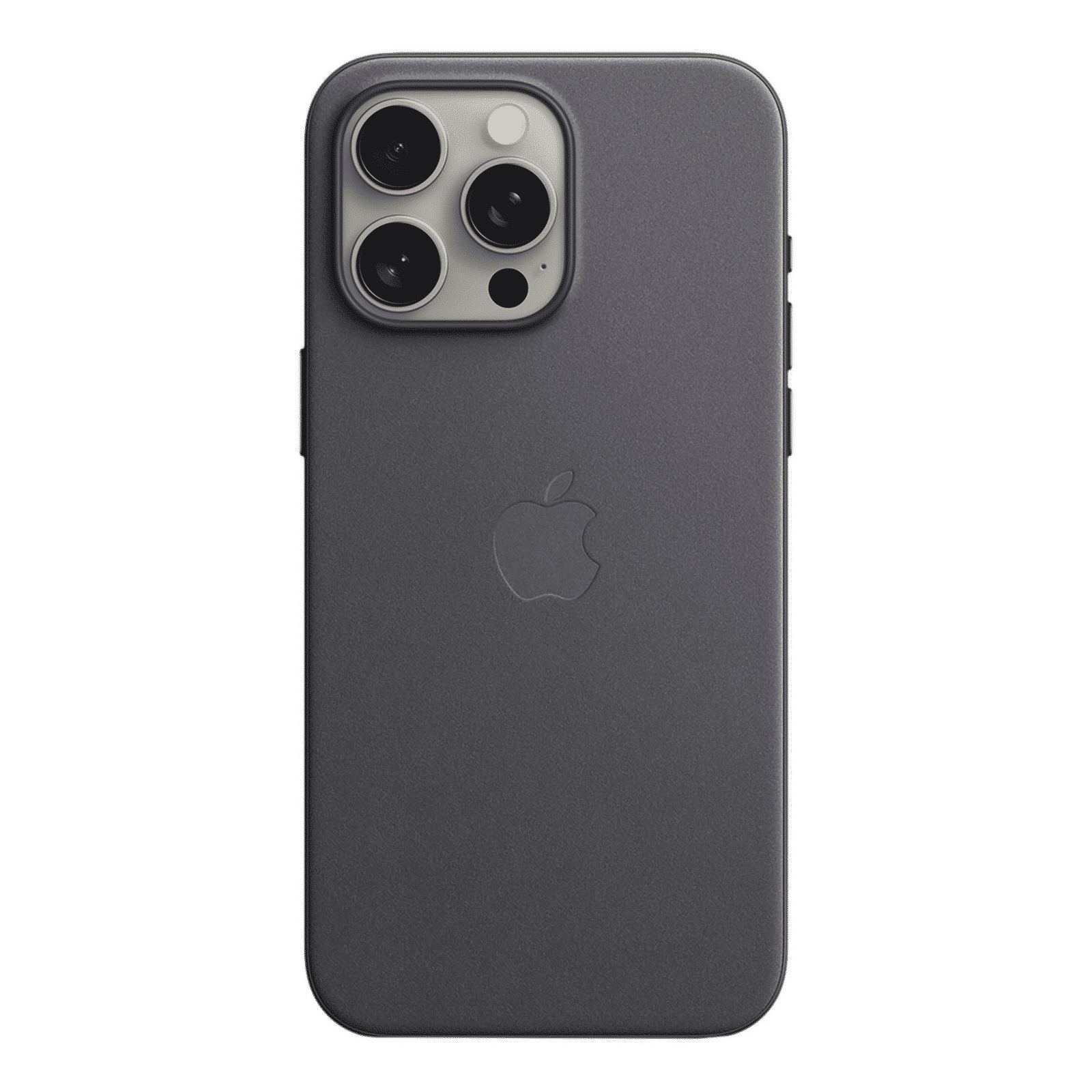 Apple Soft FineWoven Back Cover for Apple iPhone 15 Pro Max (MagSafe Charging Support, Black)_1